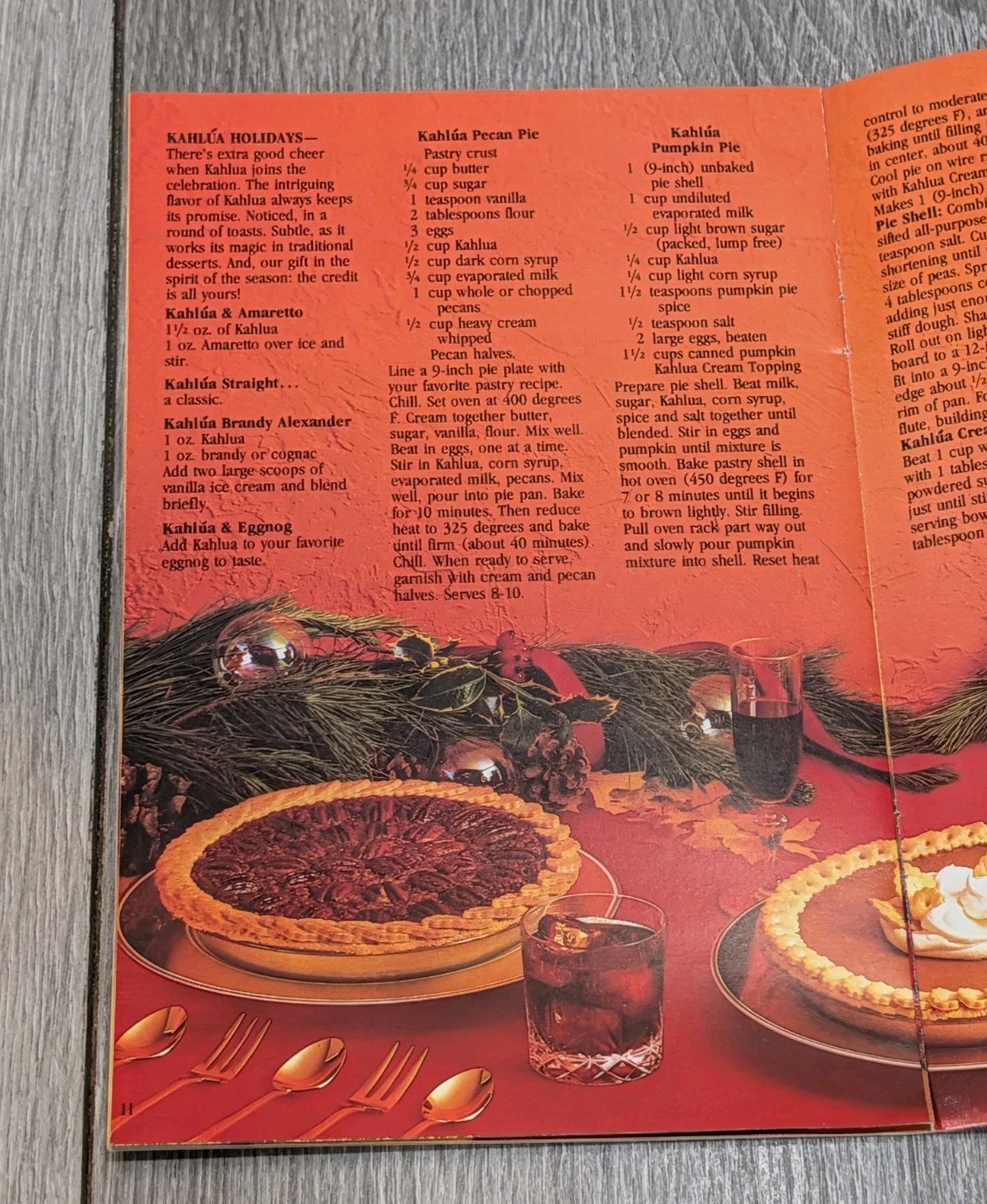 Kahlua Recipe Paperback 18 pgs 8 1/2 in x 5 1/2 in