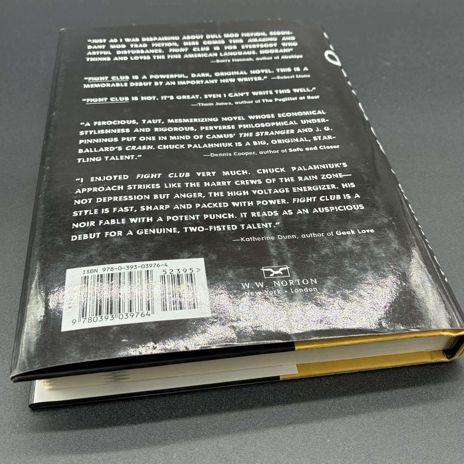 Fight Club by Chuck Palahniuk Hard Cover First Edition 1996 W.W. Norton Novel