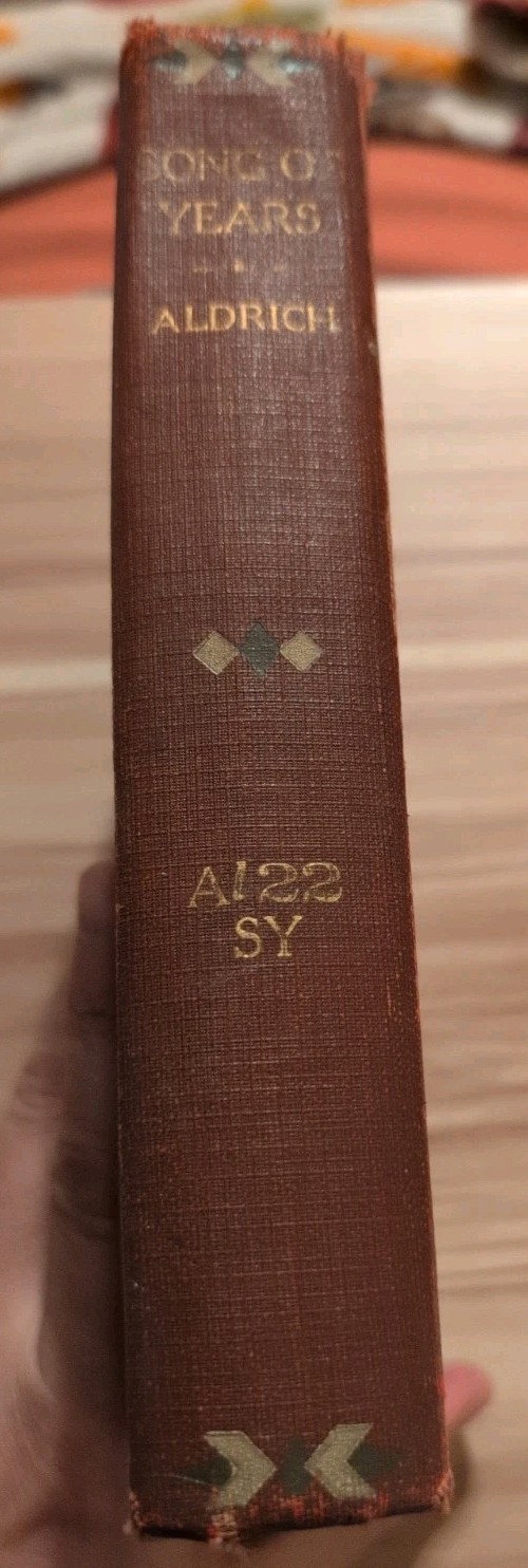 Song of Years by Bess Streeter Aldrich 1939 First Edition D. Appleton-Century