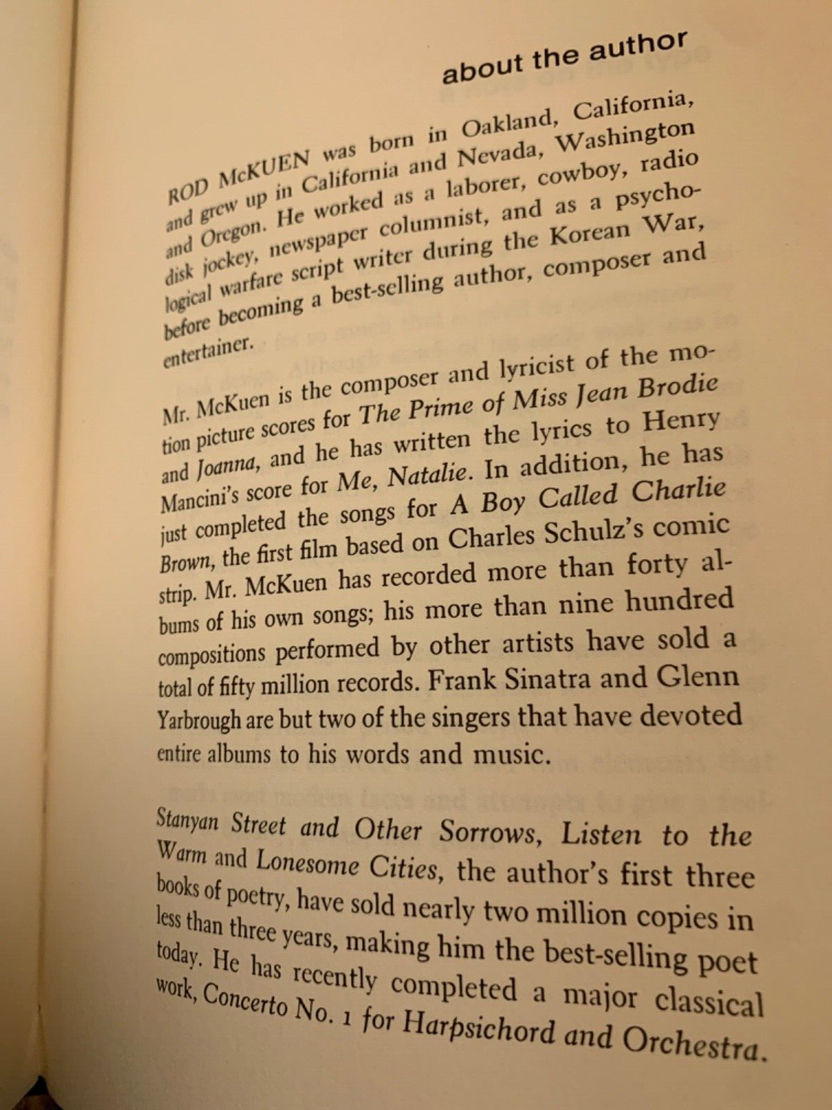 In Someone’s Shadow by Rod McKuen (1969, Hardcover)