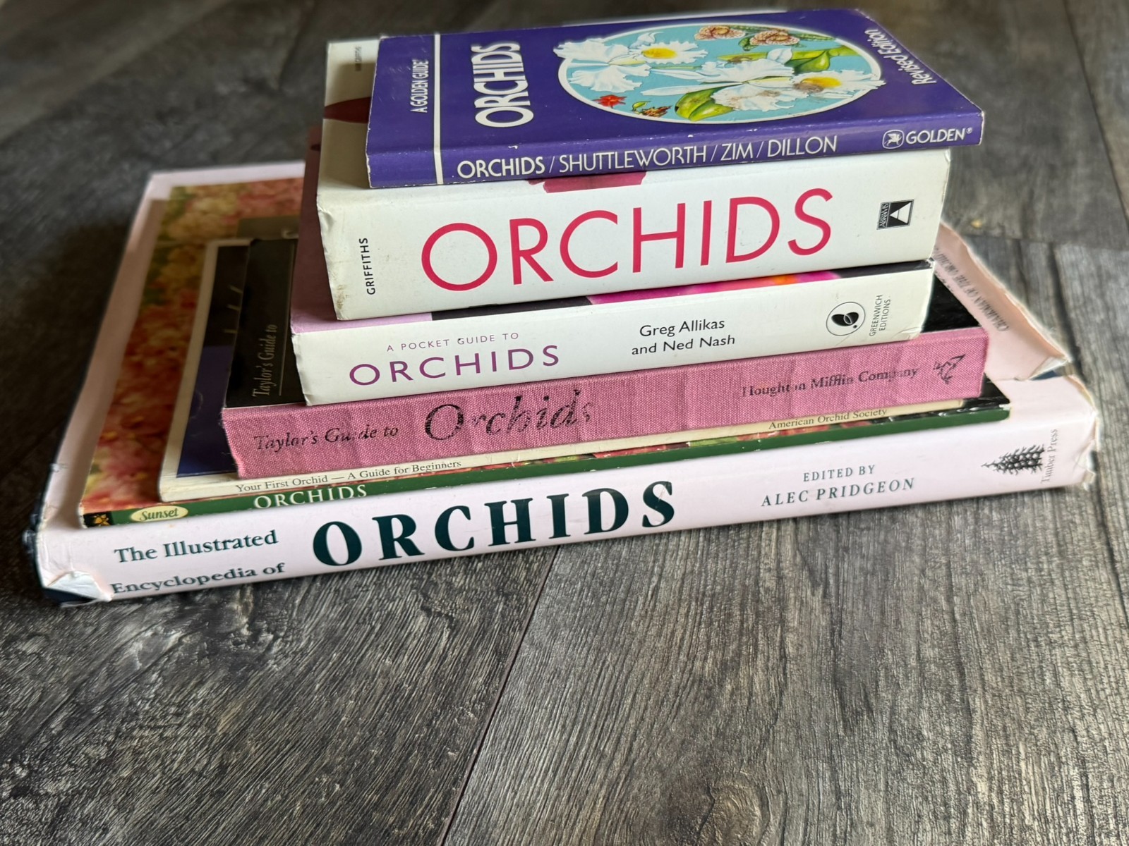 ORCHID Book 8pc Lot Field Guide Hardcover Softcover Gardening Flowers Floristry