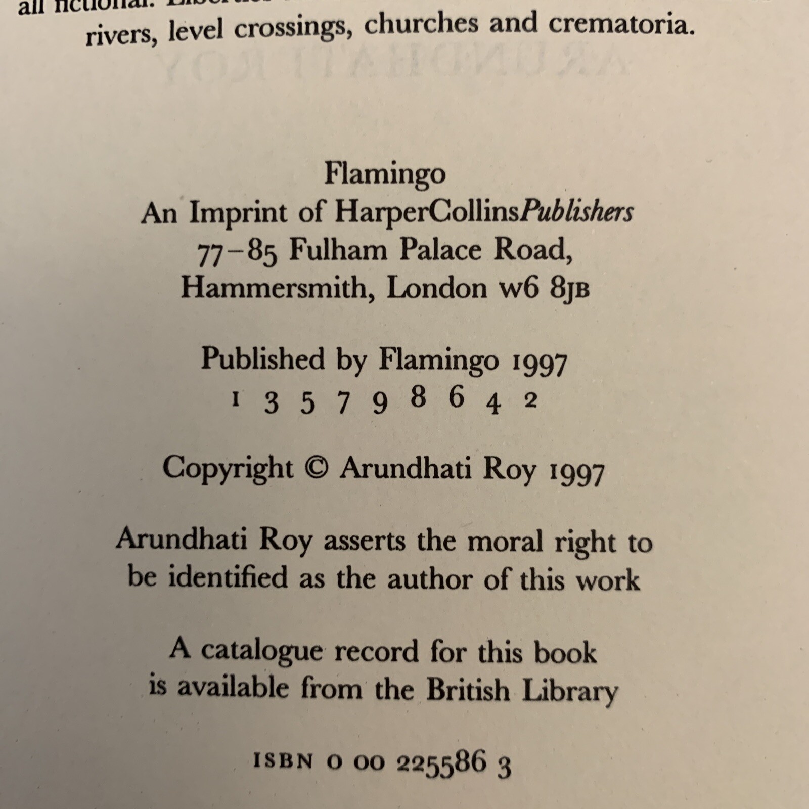 THE GOD OF SMALL THINGS – TRUE FIRST EDITION BY ARUNDHATI ROY RARE!