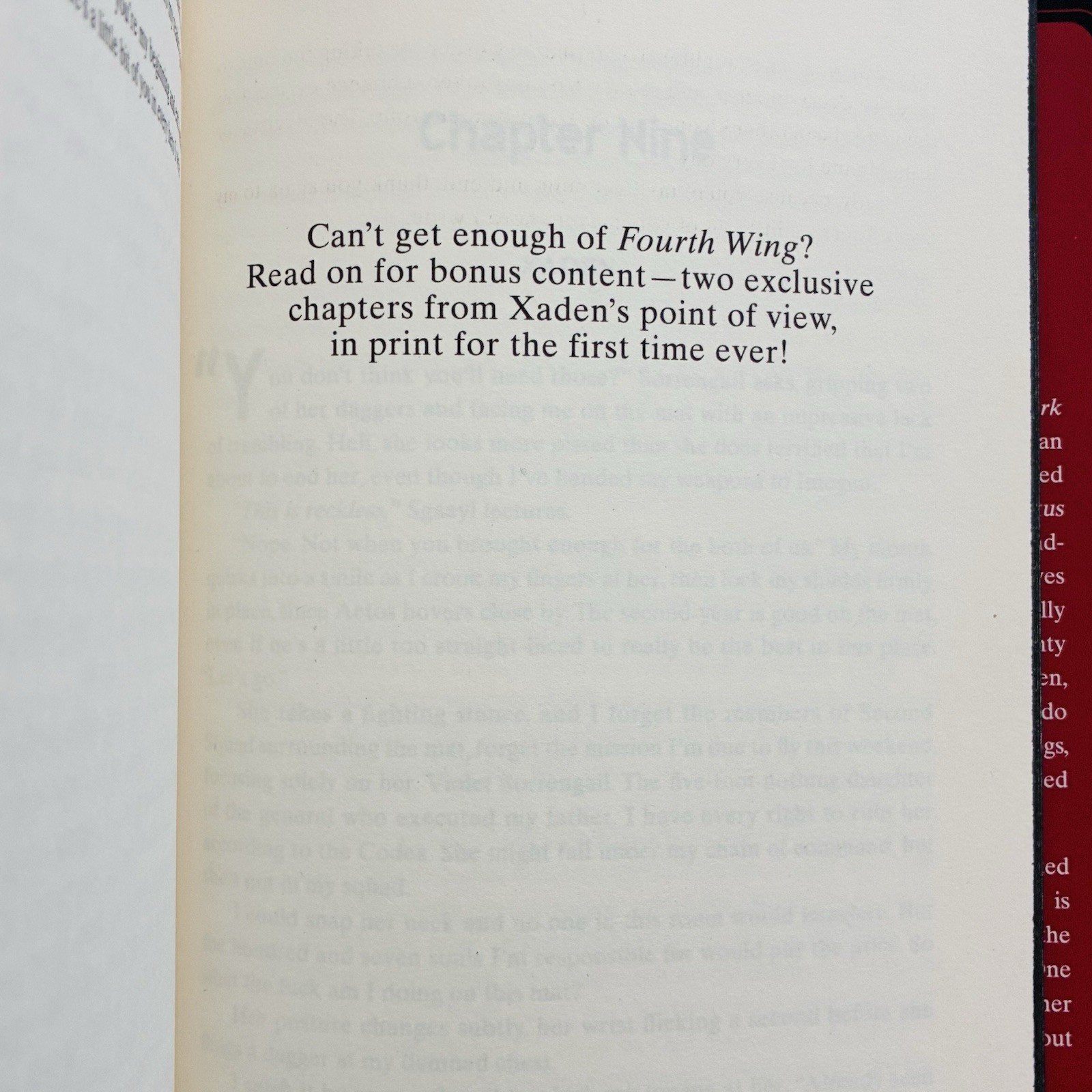 Fourth Wing Holiday Edition Rebecca Yarros SIGNED & STAMPED QUOTE First Print