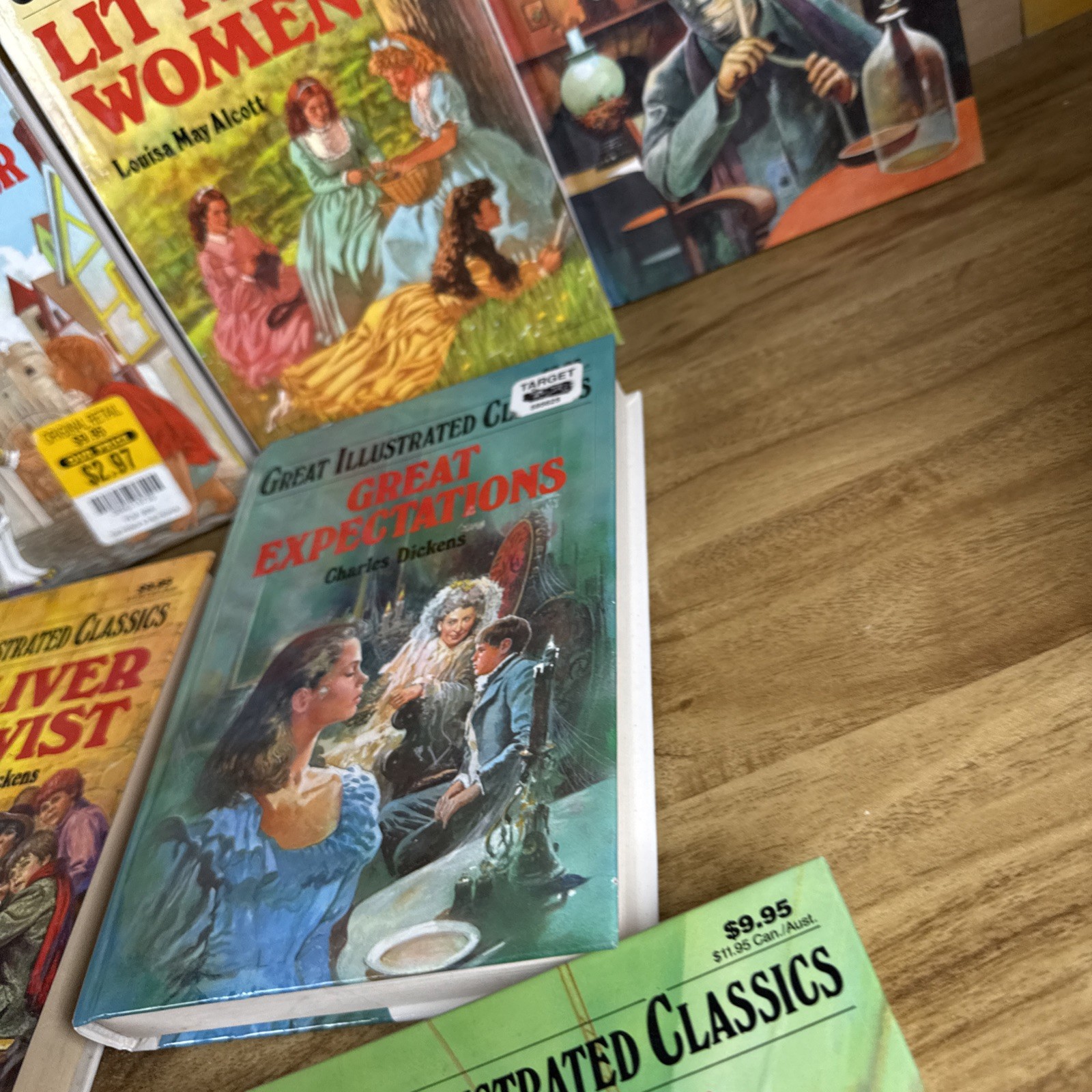 Lot of 10 Great Illustrated Classics HC Children’s Books Tom Sawyer Oliver Twist