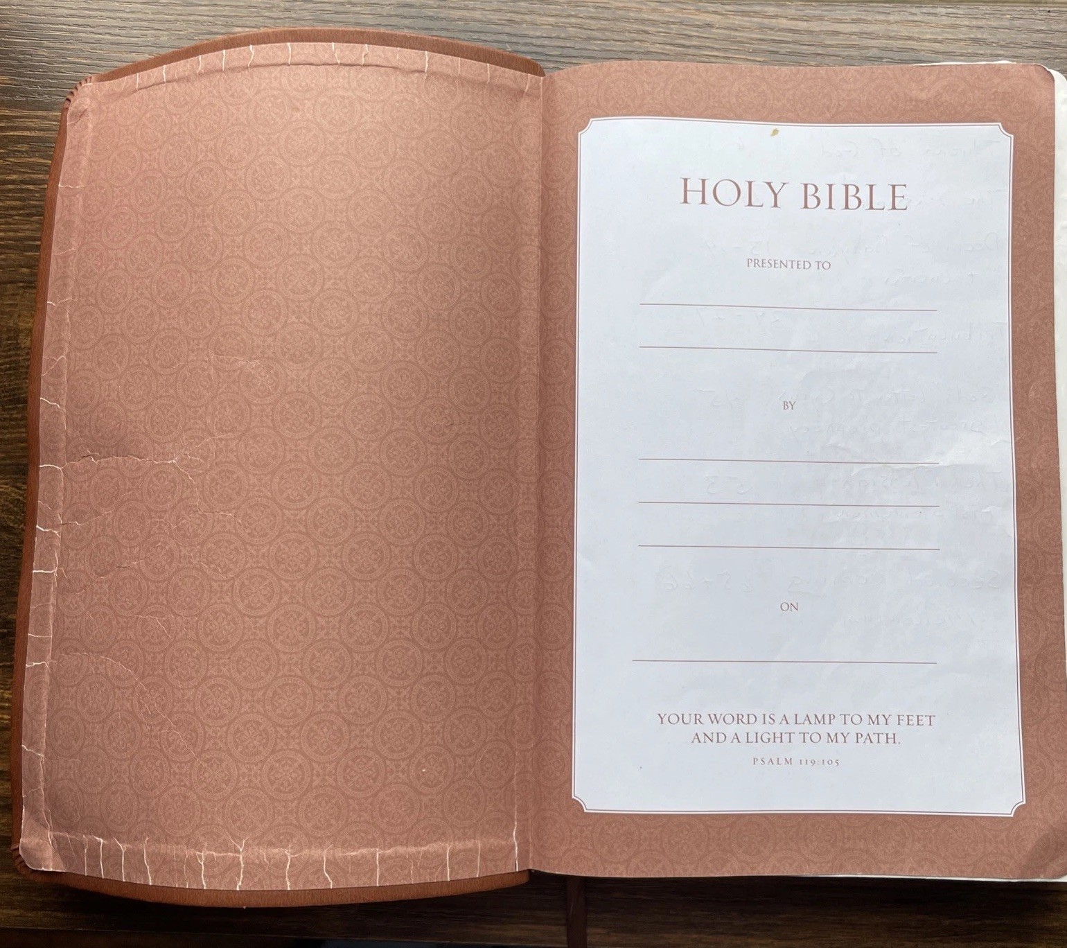 NKJV Holy Bible Super Giant Print Reference Edition Red Letter Leather Worn