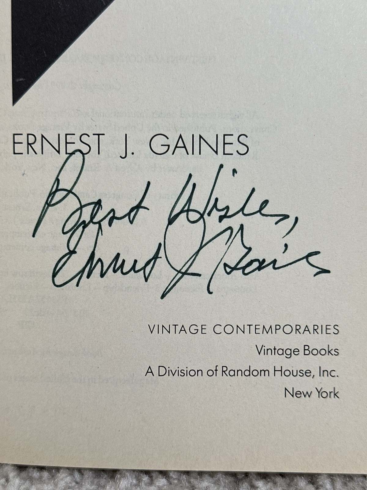 SIGNED! Lesson Before Dying: A Novel by Ernest J. Gaines (1997, Trade Paperback)