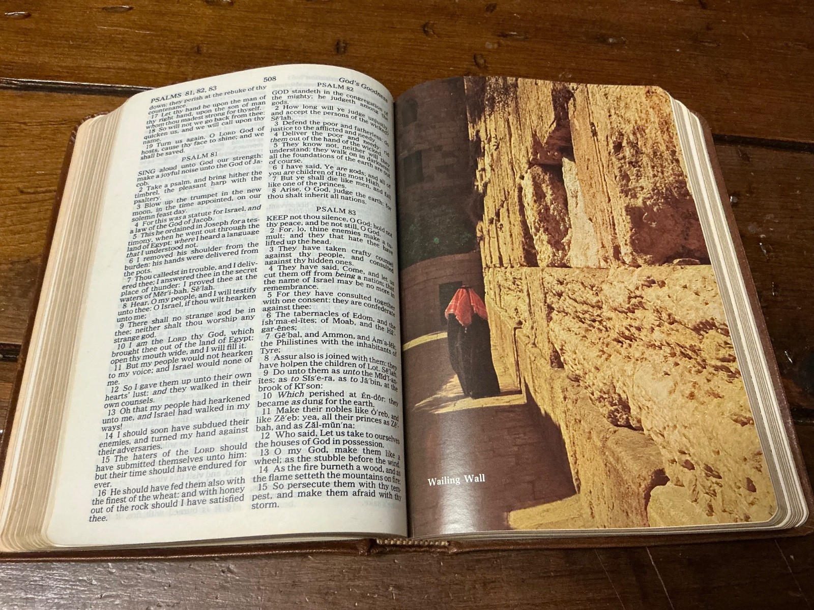 KJV Holy Bible References Red Letter Brown Genuine Leather 1970 Nelson