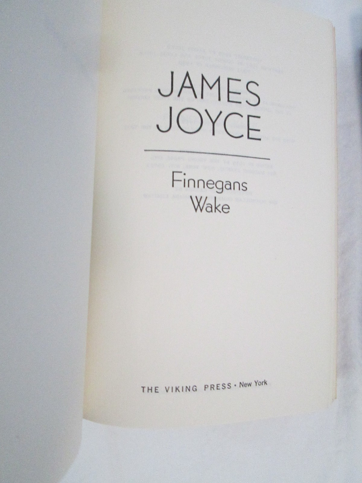 James Joyce 3 Book Set Viking Random House Ulysses Finnegan’s Wake Dubliners HC
