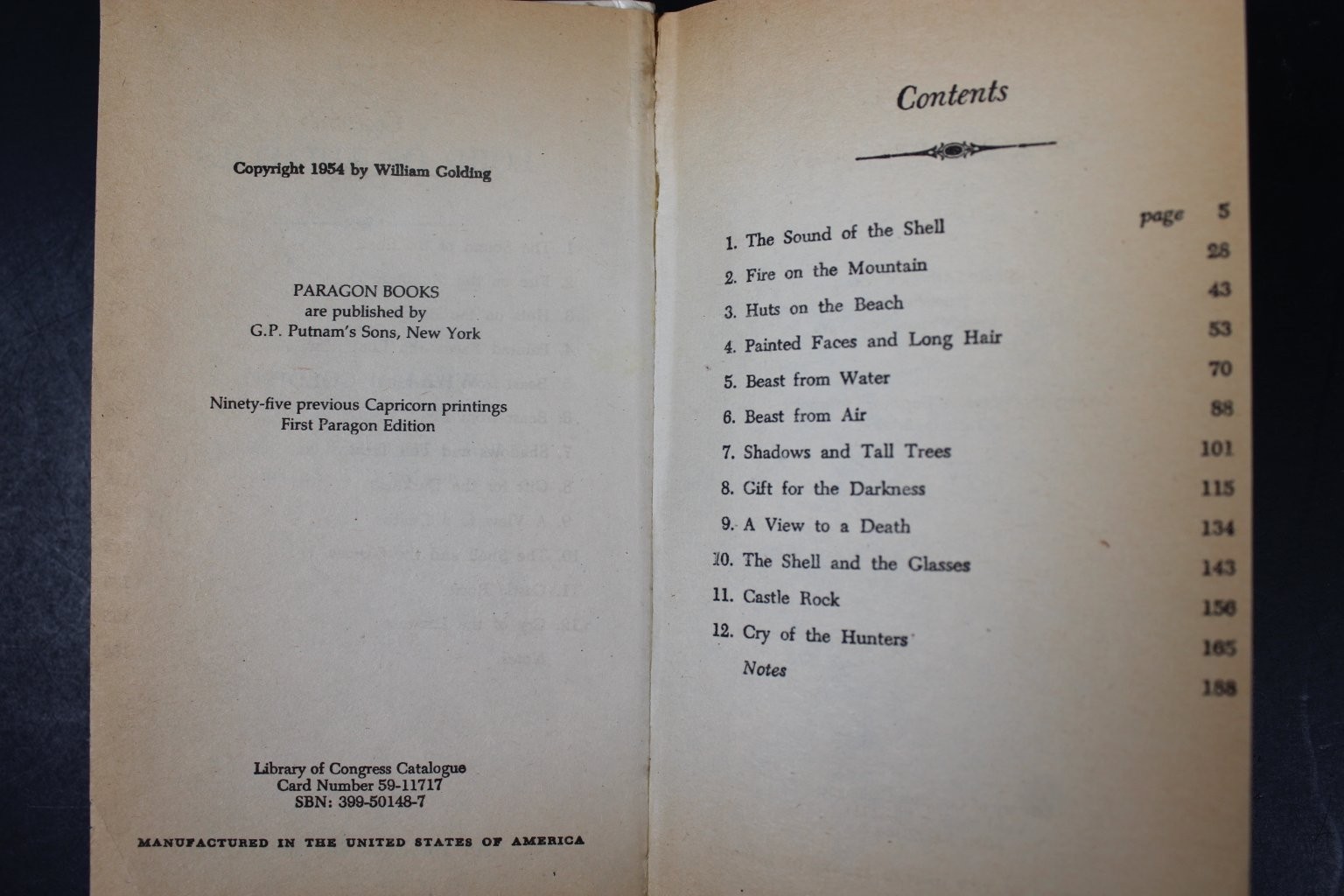 Lord of the Flies William Golding 1954 First Paragon Edition G.P. Putnam’s Sons
