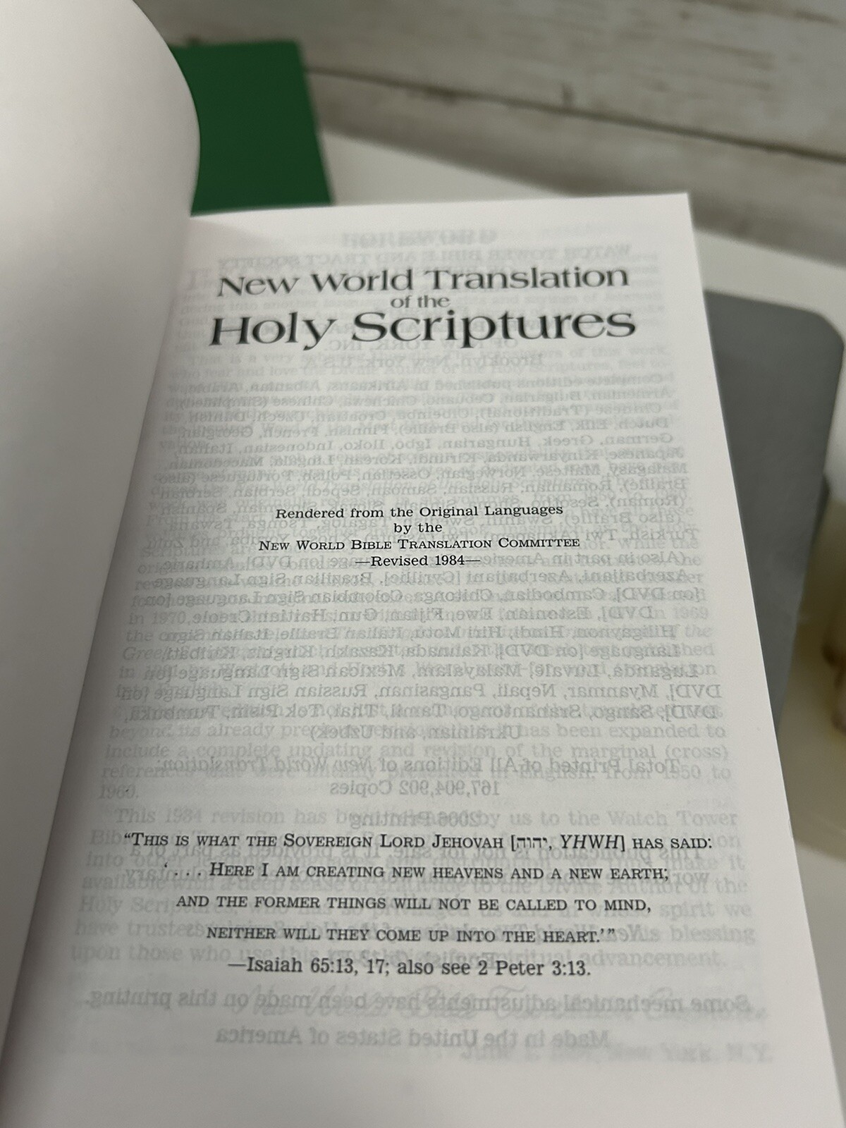 The New World Translation of THE HOLY Scriptures & Insight on Scripture Vol 1