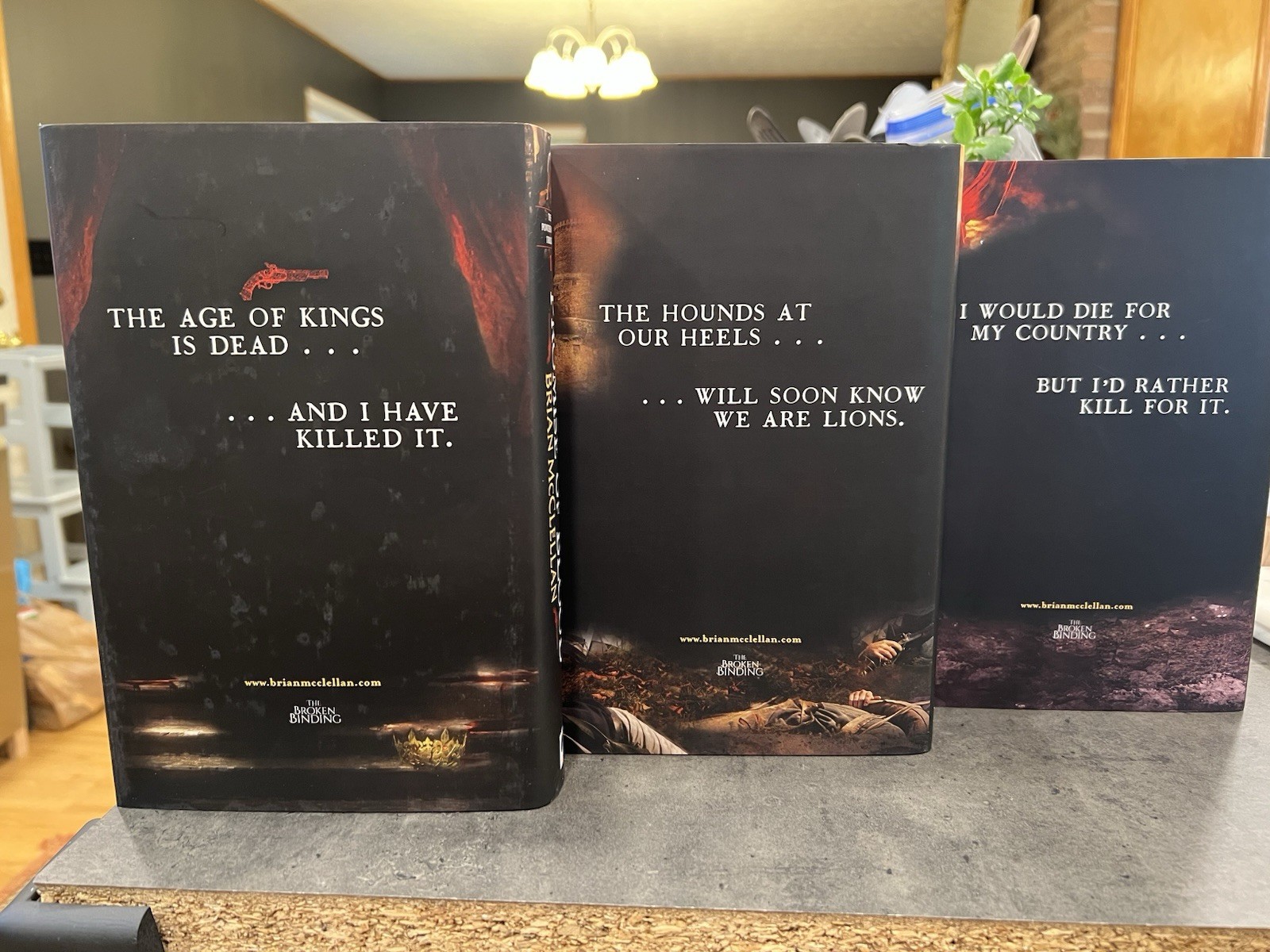 The Powder Mage Trilogy by Brian McClellan – Broken Binding – Tier 2 Unsigned