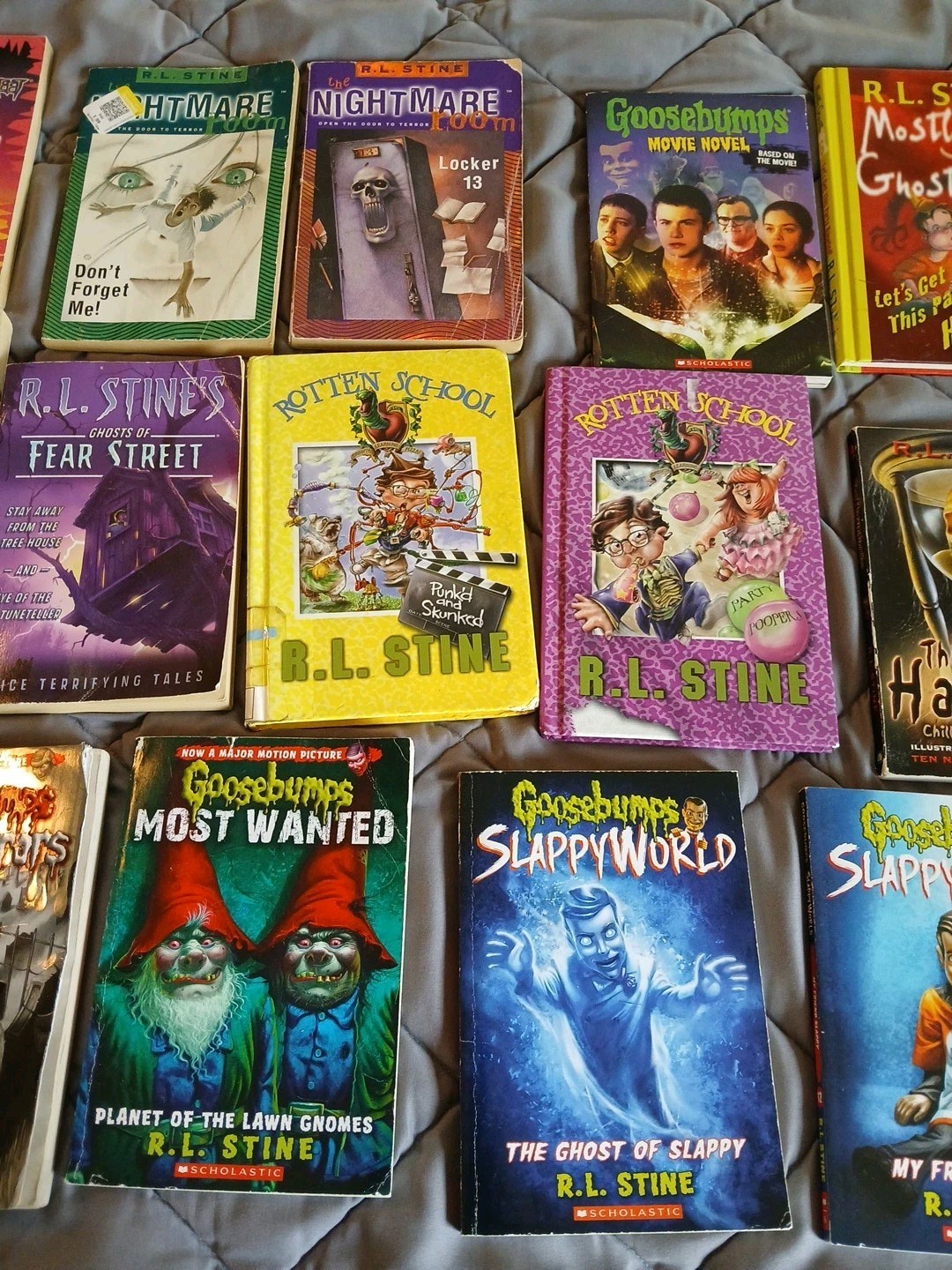 Lot Of 14 R.L. Stine Books, Fear Street, Rotten School, Slappy World, Nightmare