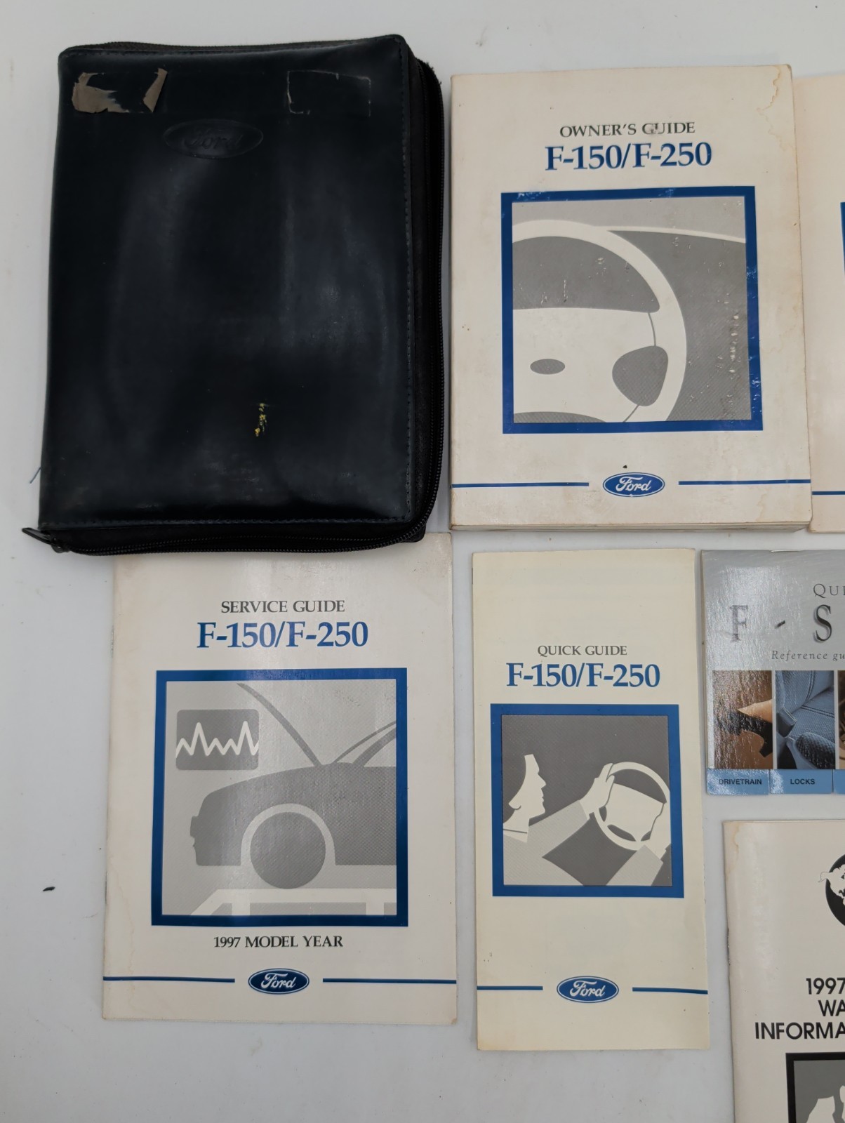 1997 FORD F150 F250 OWNERS MANUAL WITH QUICK TIPS & CASE