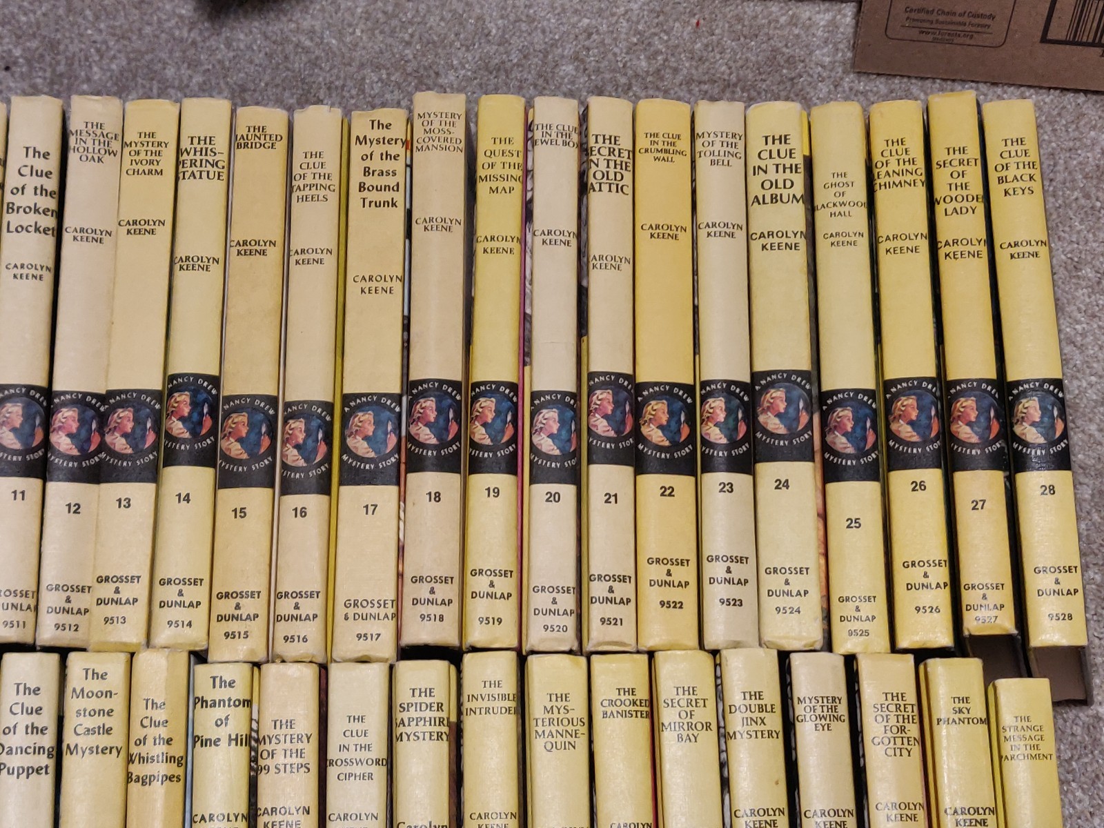 Vintage Nancy Drew Hardcover Book Lot 1-54 Matte Hardcover & #55 Glossy