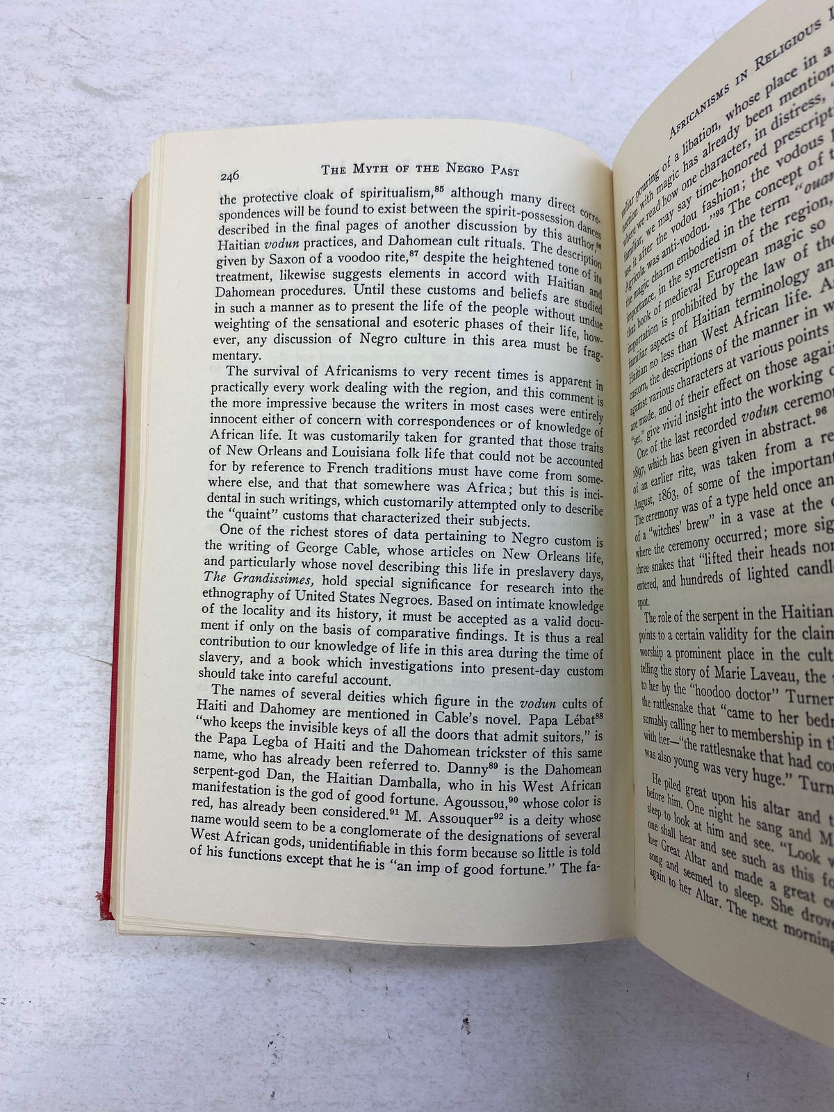 The Myth of the Negro Past Ex-library 1969 HC