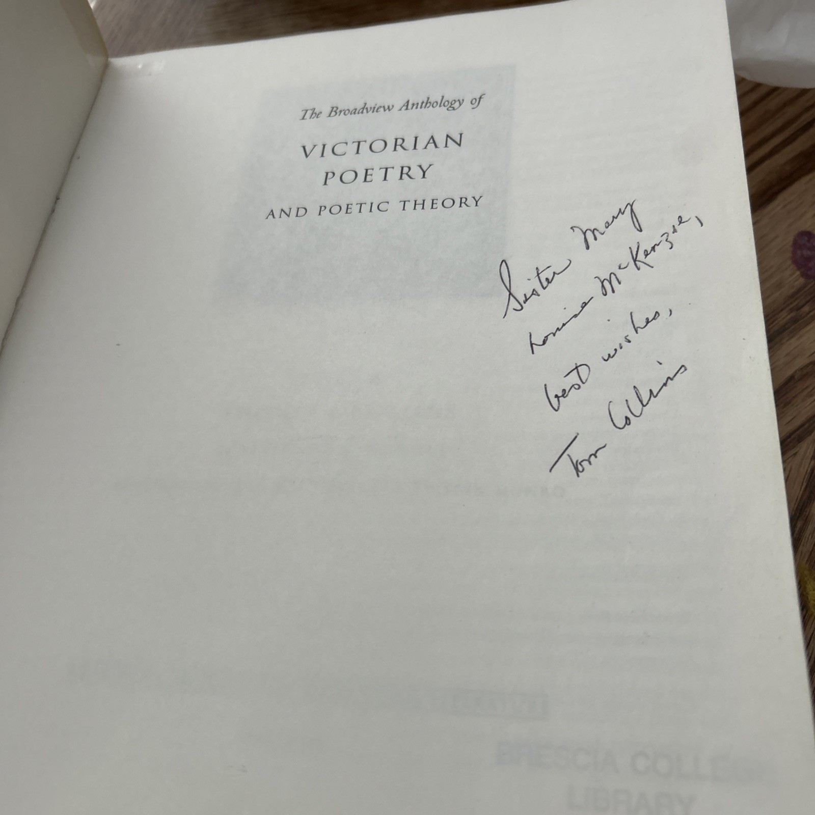 The Broadview Anthology of – Paperback, by Collins Thomas J.; – Very Good