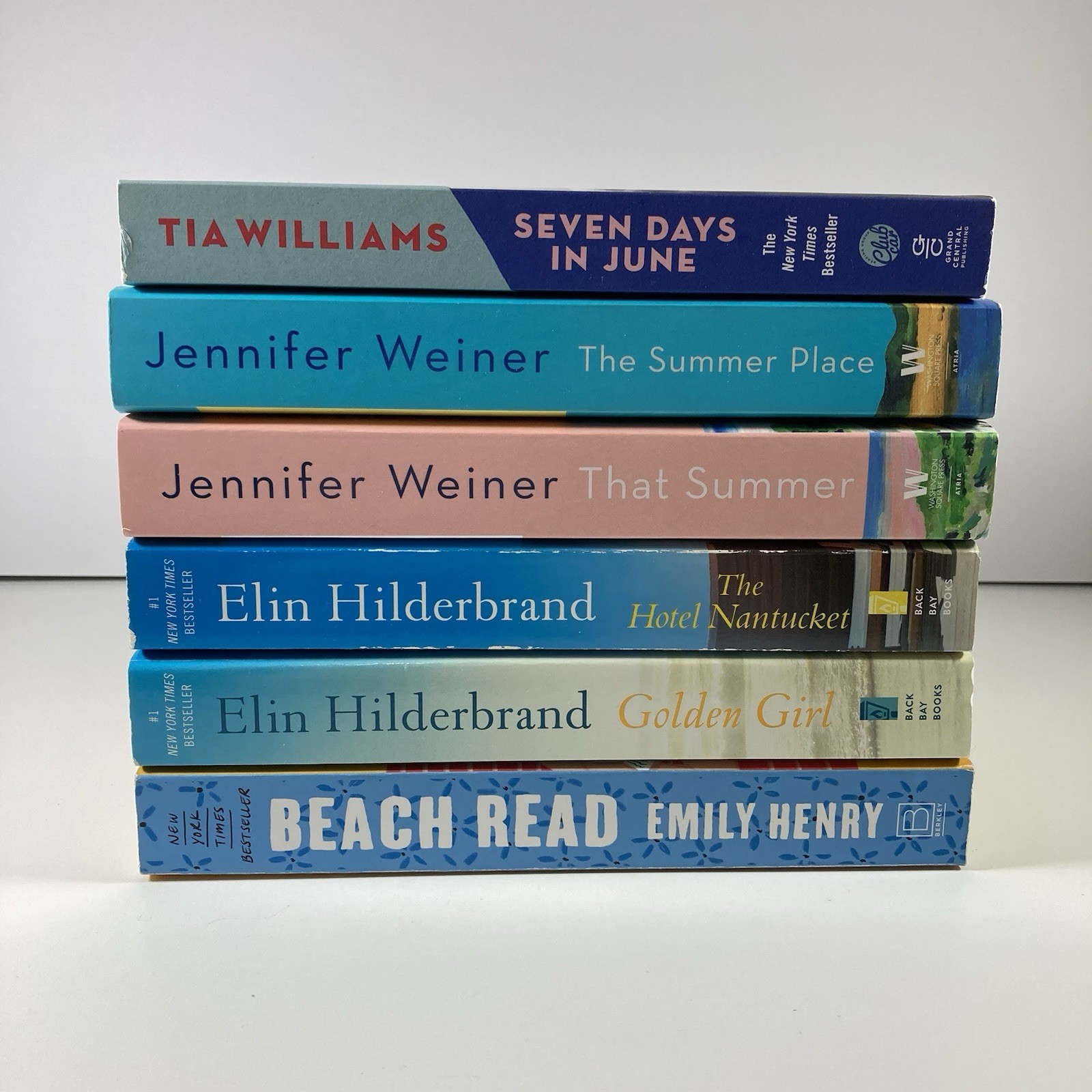 Lot of 6 Summer Romance Novels – Emily Henry, Elin Hilderbrand, Jennifer Weiner