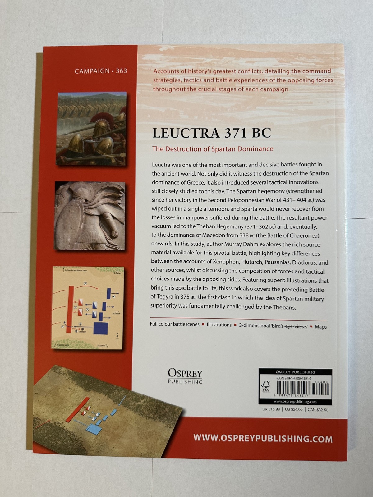 Leuctra 371 BC : The Destruction of Spartan Dominance – Osprey Campaign 363