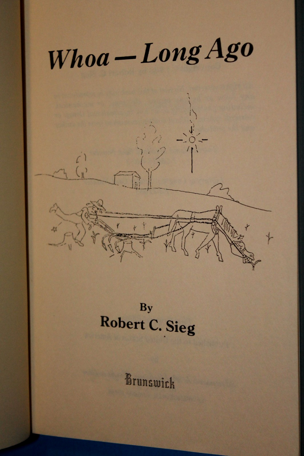 RARE Whoa — Long Ago by Robert Sieg