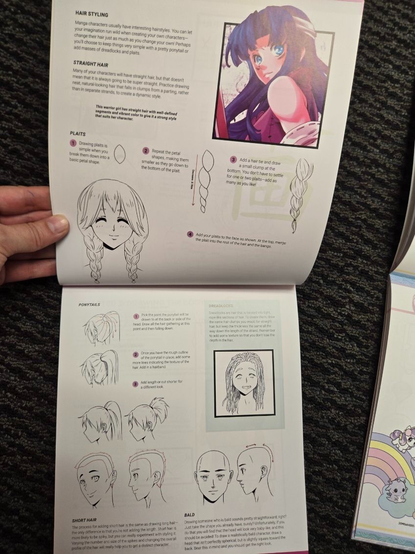 Lot of 2 How to Draw Manga & Kawaii Drawing Books Artmaker Anime Chibi Kids