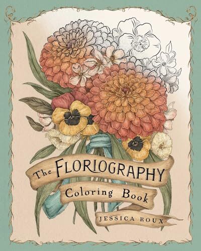 Floriography Coloring Book – Paperback – GOOD