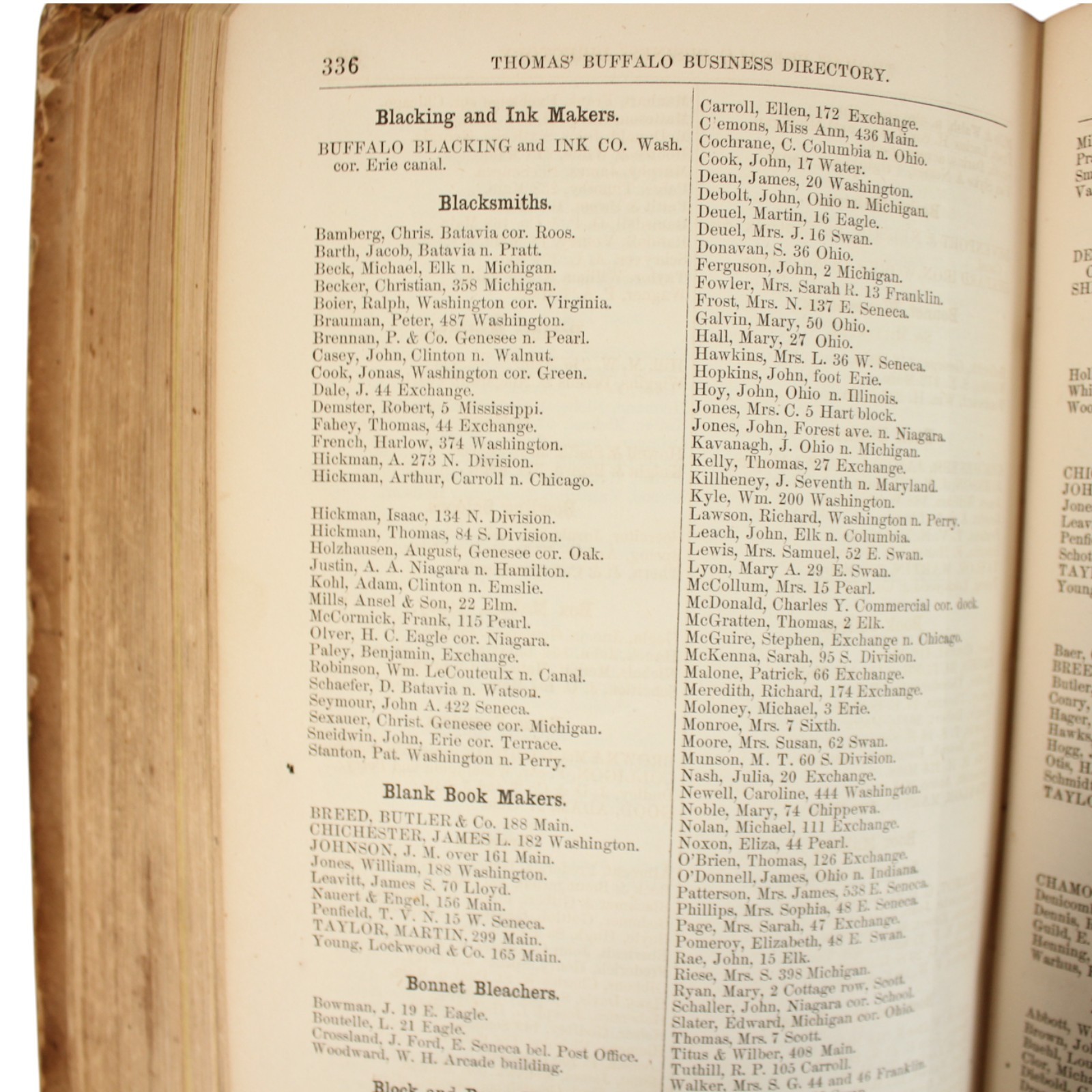 1862 CIVIL WAR BUFFALO Directory Underground Railroad GROVER CLEVELAND Fillmore