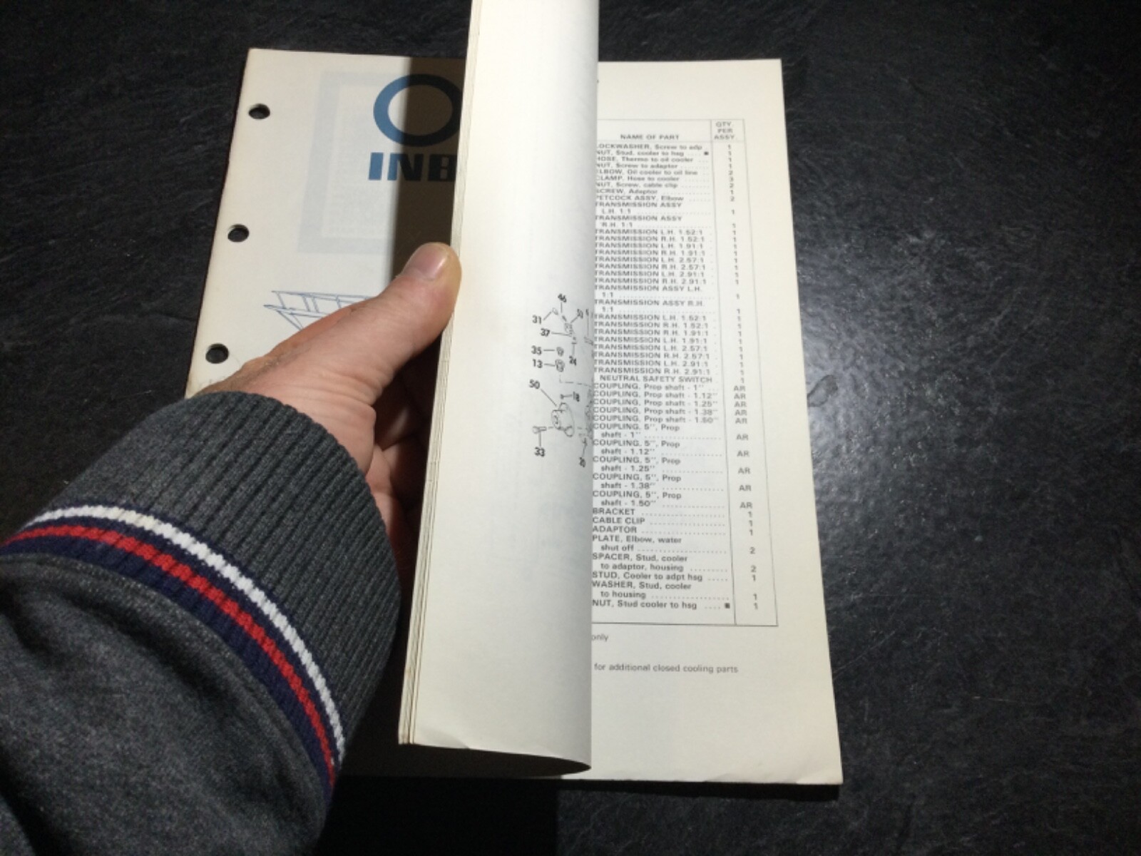 1981 OMC Inboards Parts Catalog GM 305 5.0L V8, GM 350 5.7L, GM 454 7.4L V8