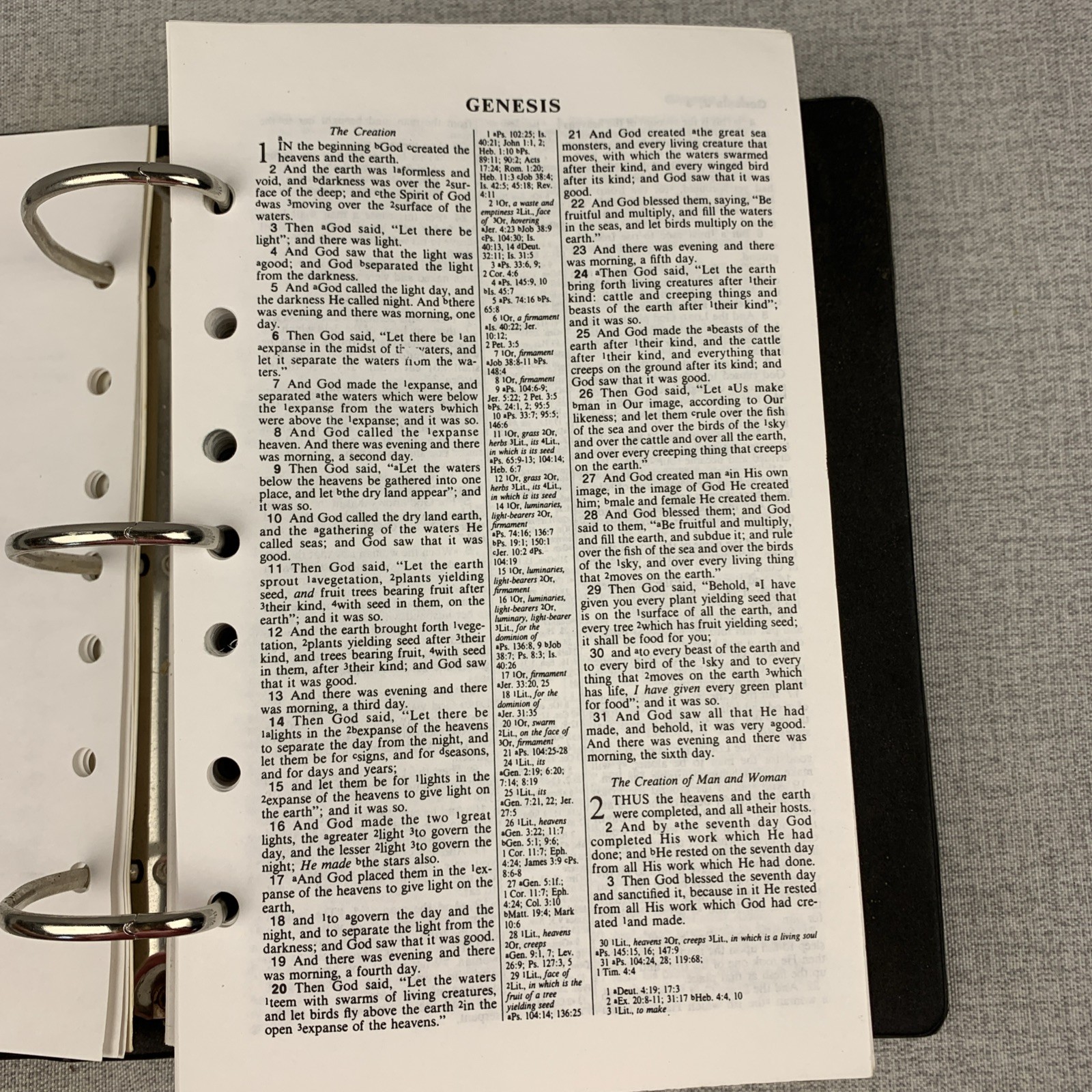 NASB Loose Leaf Bible Old Testament Only Christian Life Focus System