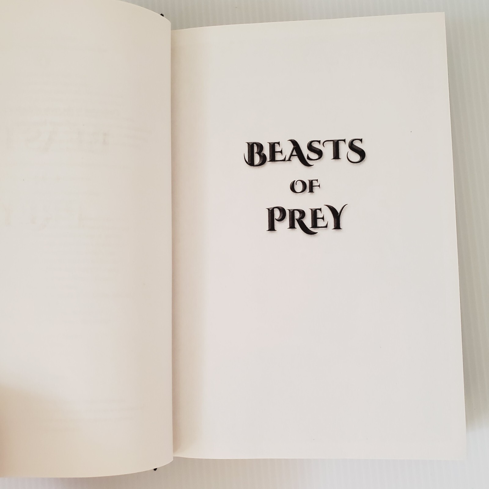 Beasts of Prey Hardcover Book By Ayana Gray Fantasy Fiction Novel