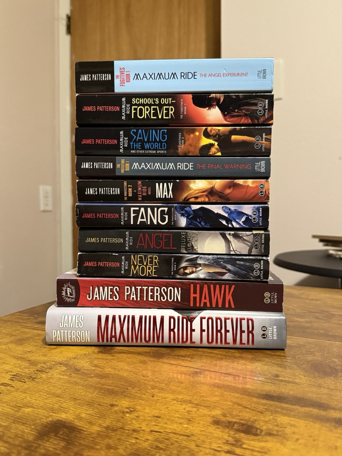 Lot / Set of The COMPLETE MAXIMUM RIDE Series + Hawk Softcover, Very Good-New