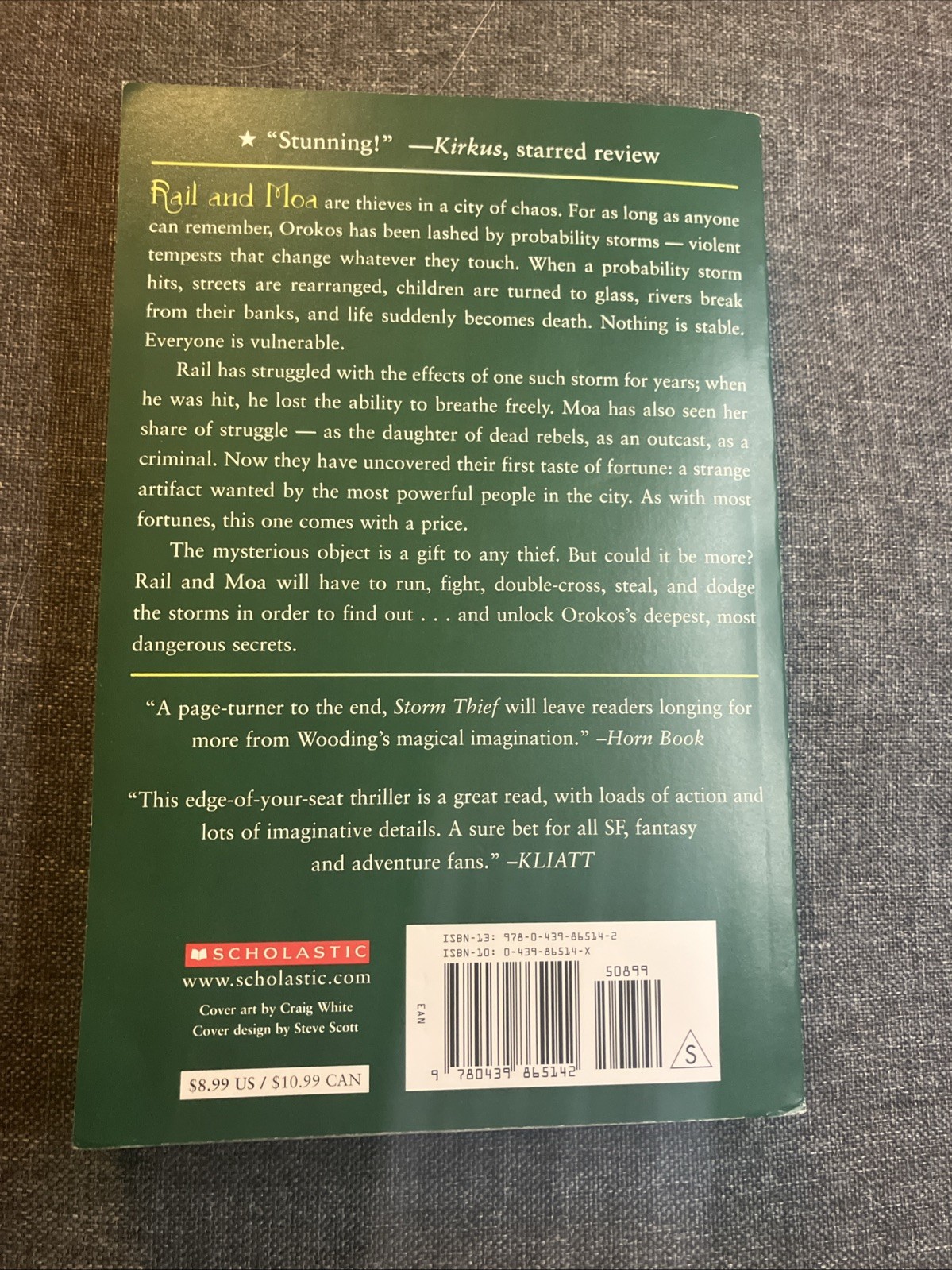 Storm Thief by Chris Wooding (2007, Trade Paperback) NM SCHOLASTIC
