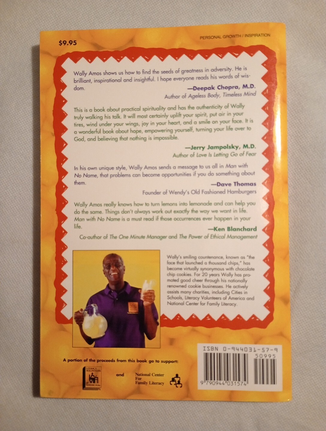 MAN WITH NO NAME by Wally Amos with Camilla Denton (1994 Tpb) Signed 3rd Print