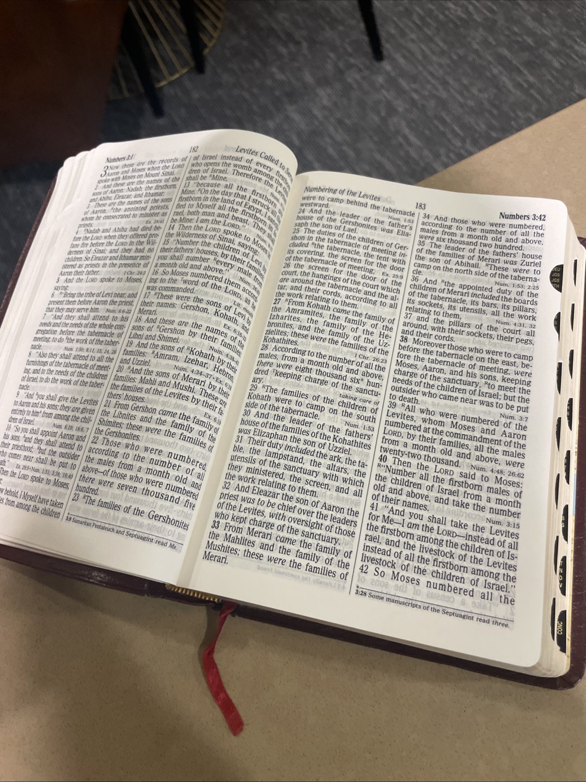 Holy Bible NKJV Giant Print Concordance Red Letter 1992 Thomas Nelson Leather