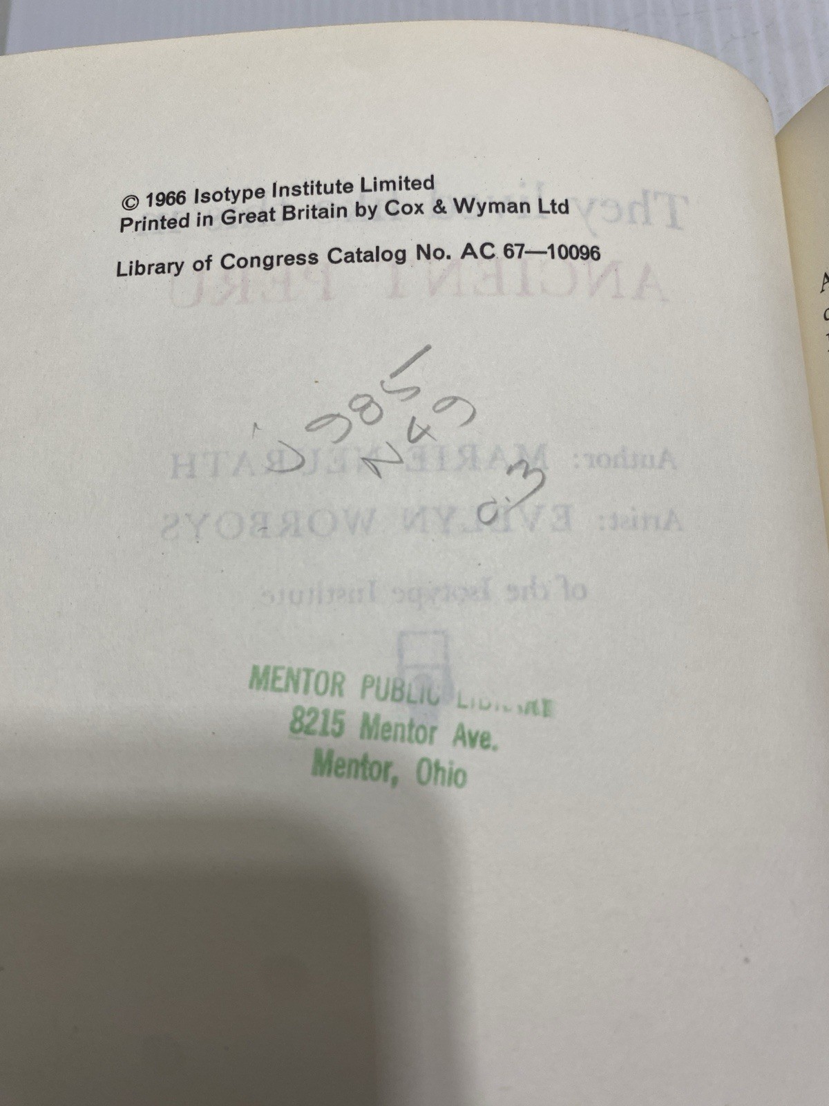 VTG 1966 MARIE NEURATH THEY LIVED LIKE THIS IN ANCIENT PERU HC BOOK