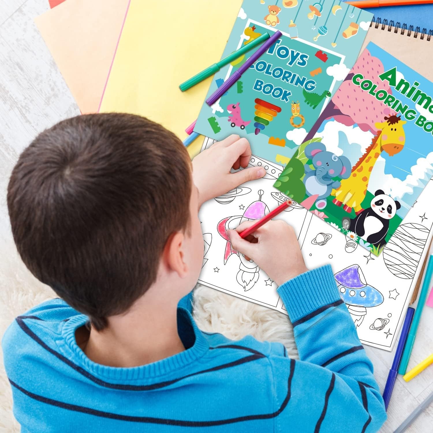 24Pack Coloring Books for Kids Ages 2-4-6-8-12 Small Bulk Coloring Books for Kid