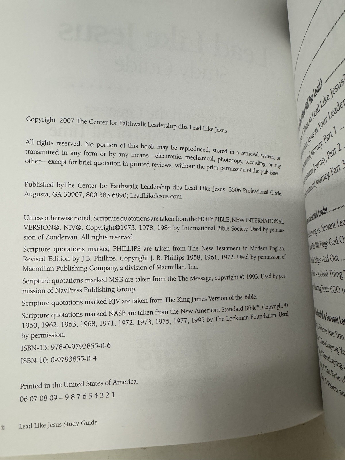 Lead Like Jesus Study Guide Ken Blanchard & Phil Hodges 2007 Paperback