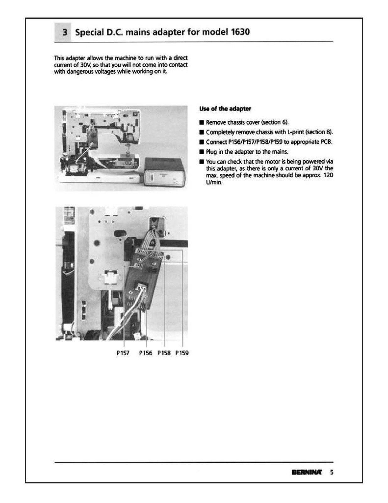 BERNINA 1630 Service Manual – ROBUST WIRE BOUND – RUGGED COVERS
