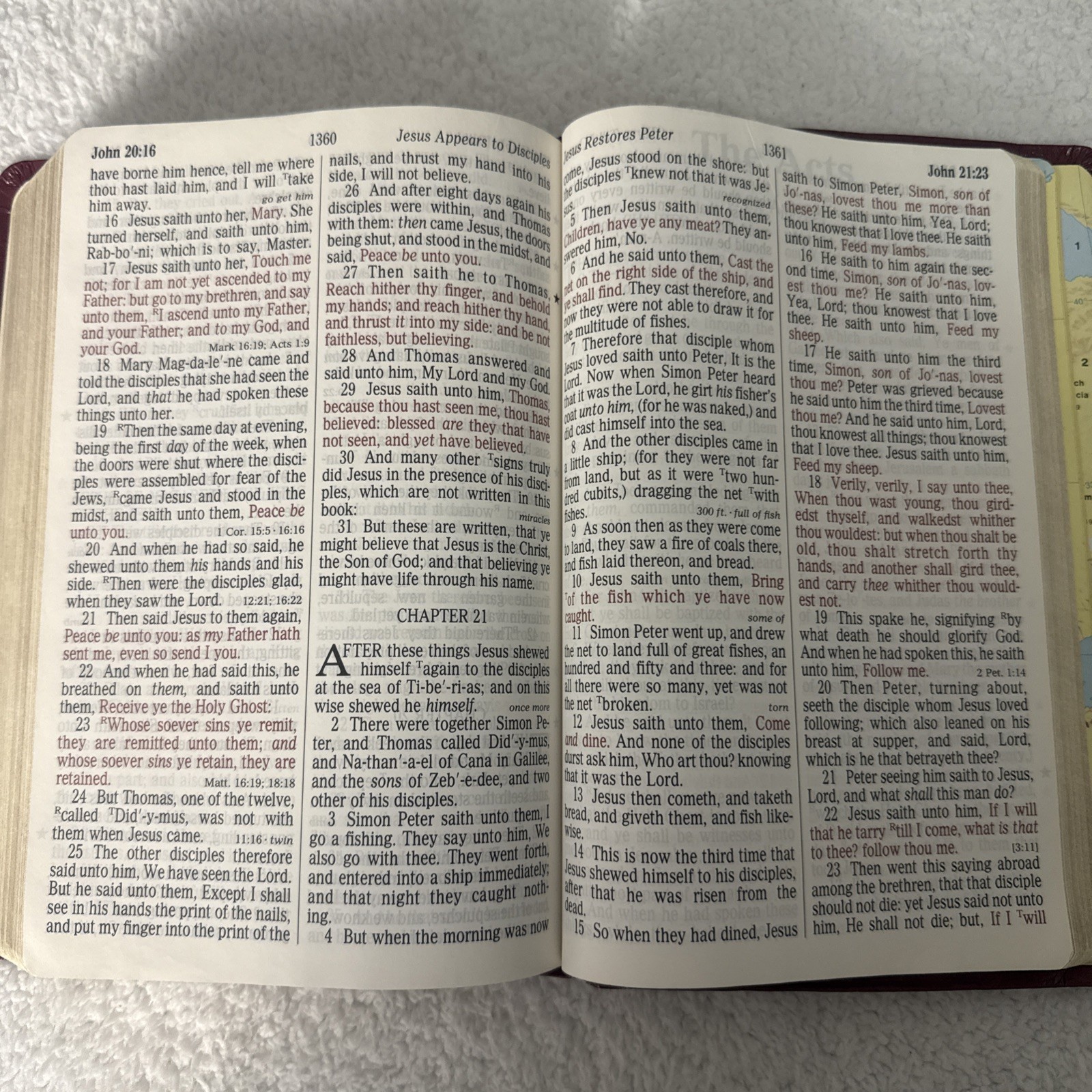 Holy Bible KJV Giant Print Concordance Regency 883CPL Burgundy 1990 Red Letter