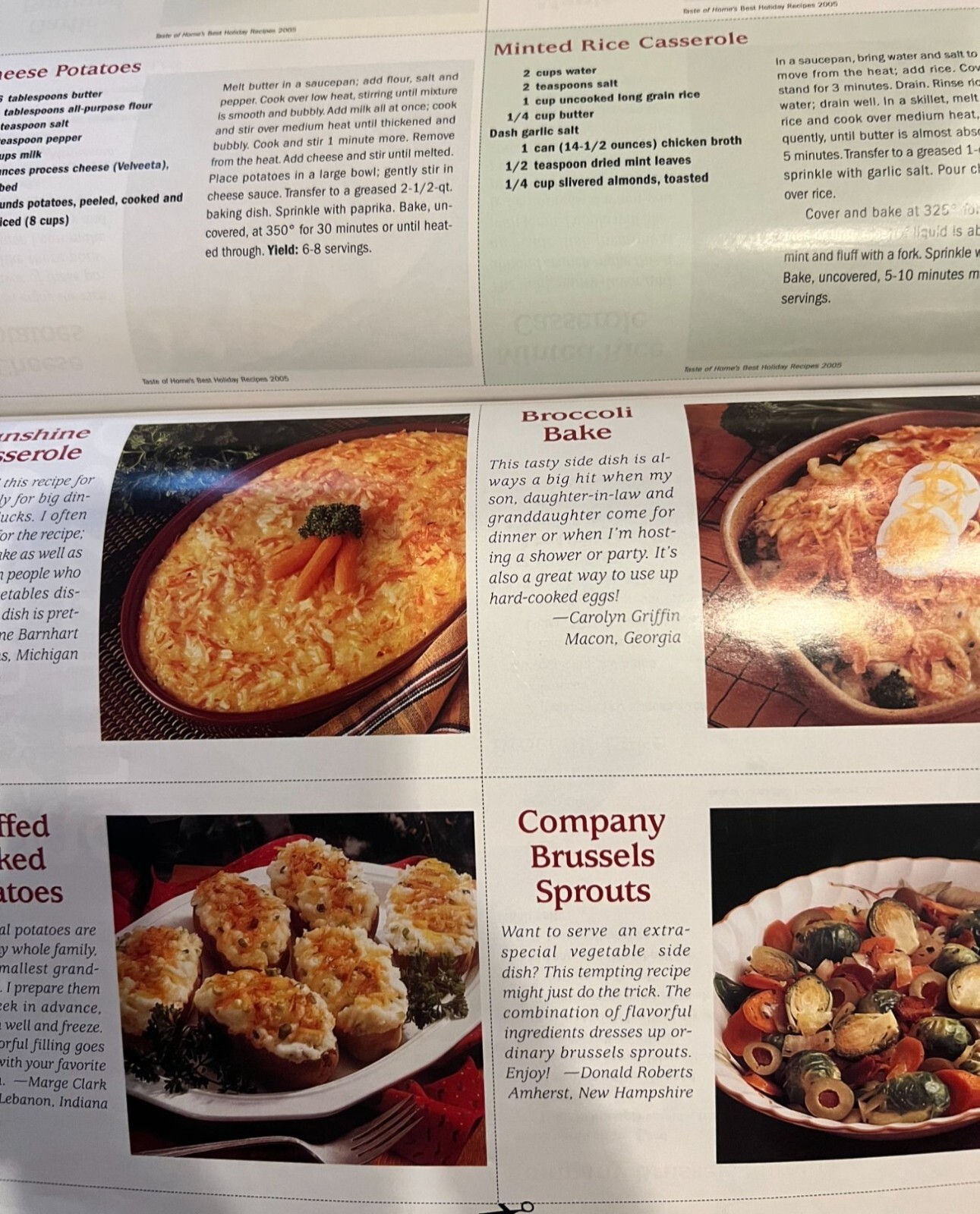 Taste Of Homes Best Holiday Recipes 2005 Cookbook with 359 recipes 193 pages