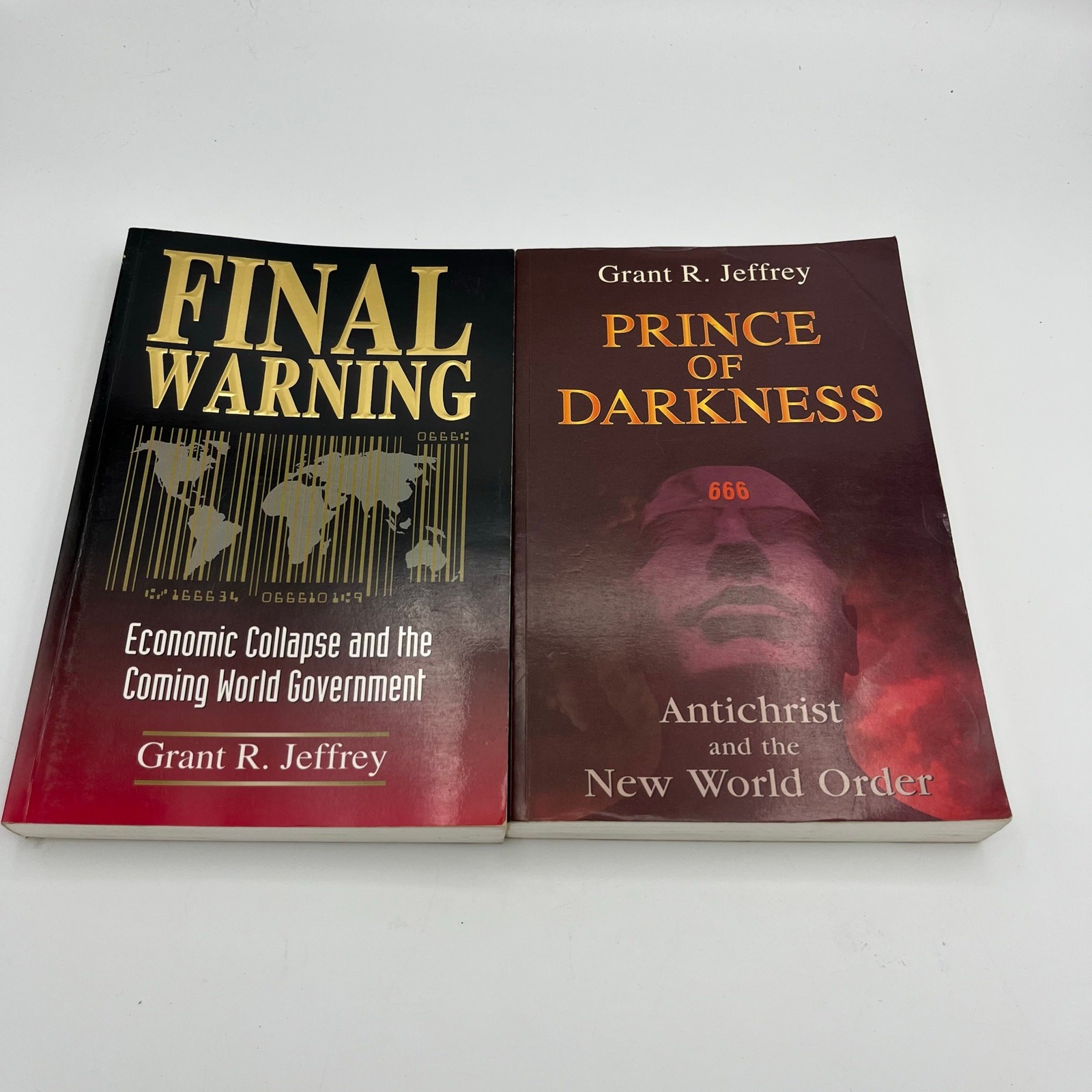 Grant R. Jeffrey Book Lot Set Of Two: Final Warning/Prince Of Darkness.Softcover