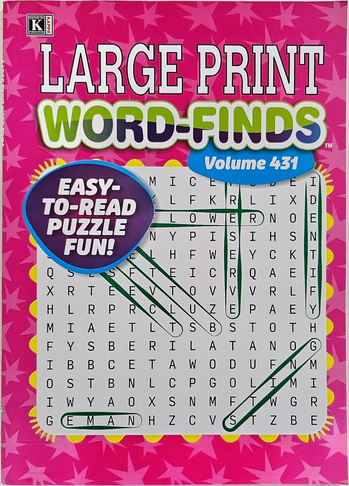 5 Large Print Word-Finds Puzzle Books Kappa Games Vol #428-434 ~ Search,Hunt NEW