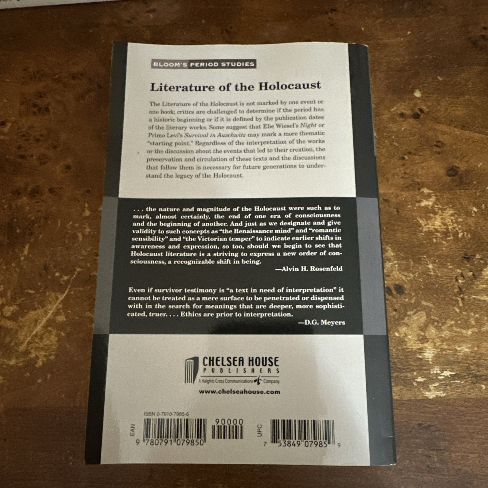 Literature of the Holocaust (Bloom’s Period Studies) Brand New Ships Immediately