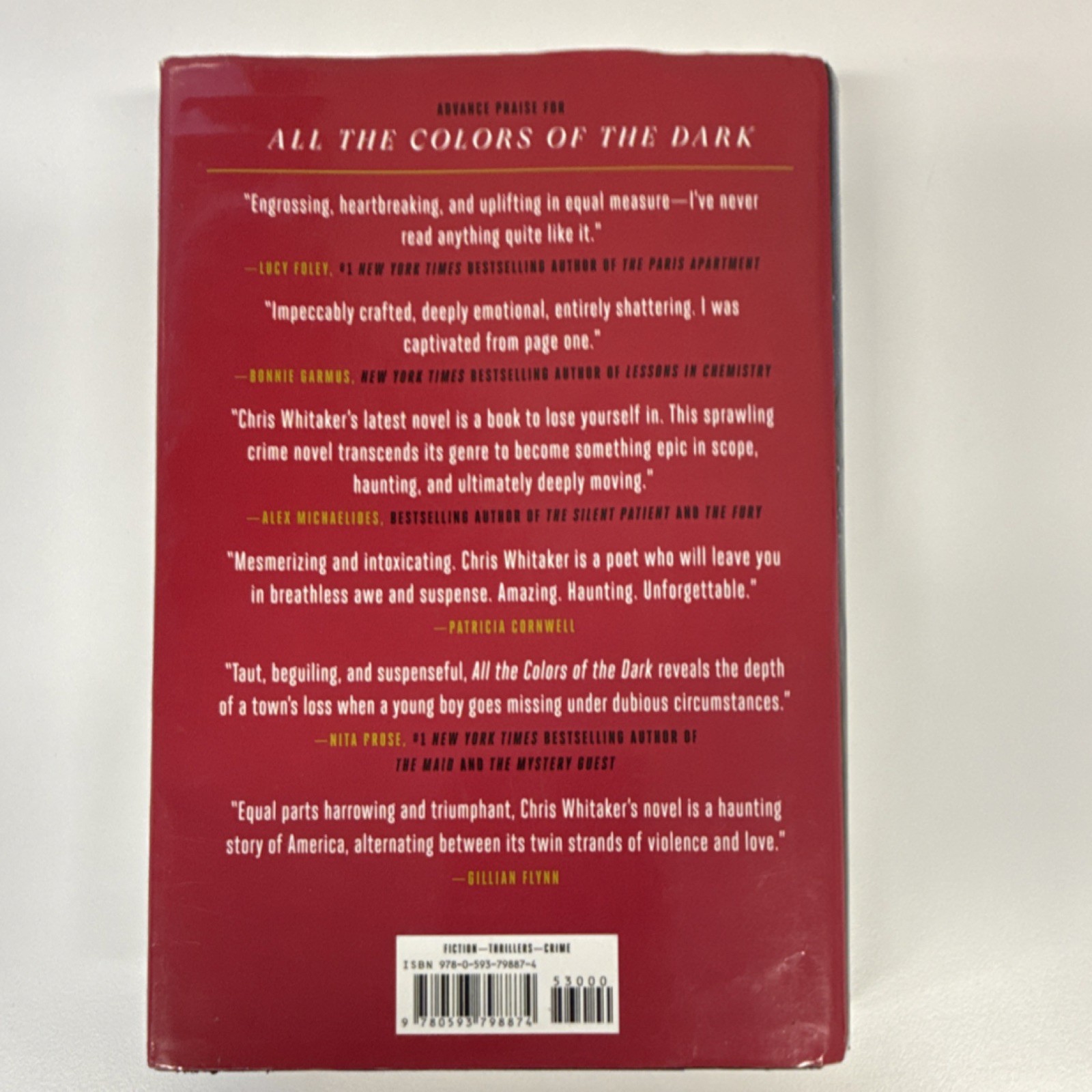 Chris Whitaker All the Colors of the Dark Hardcover Fiction Crime Novel