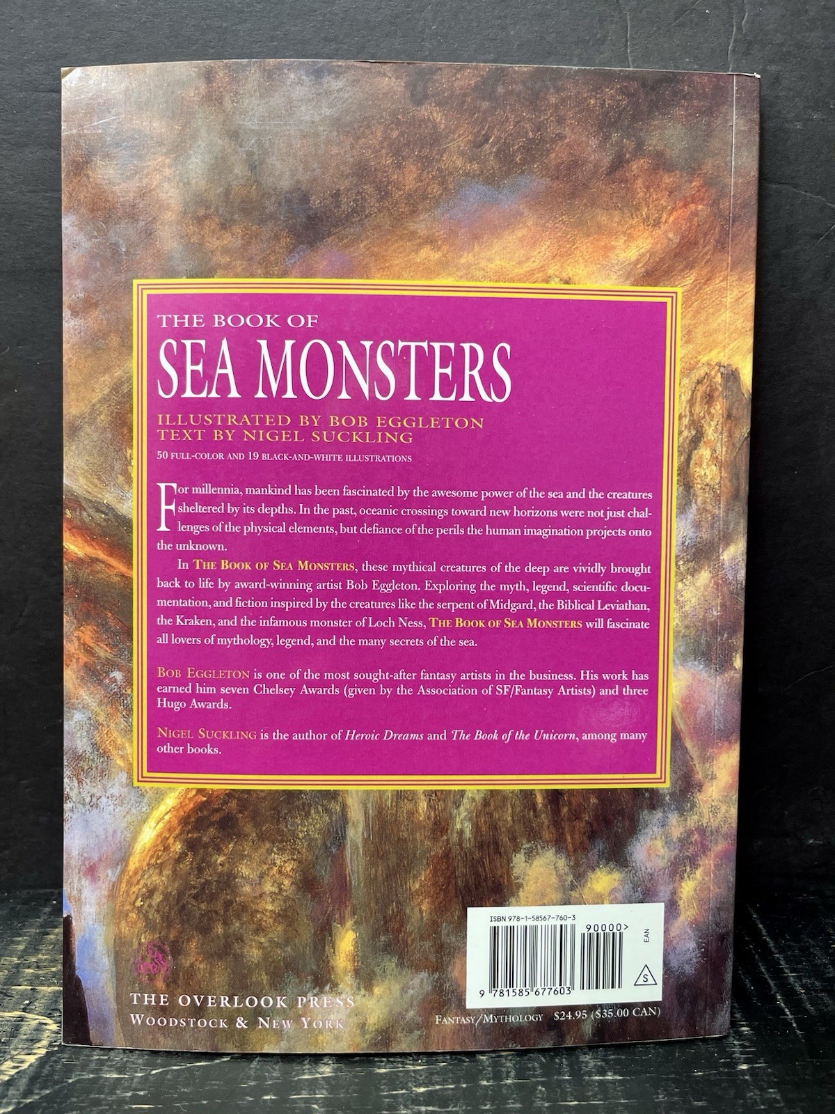 Book of Sea Monsters by Bob Eggleton (1998, Trade Paperback) Like New P