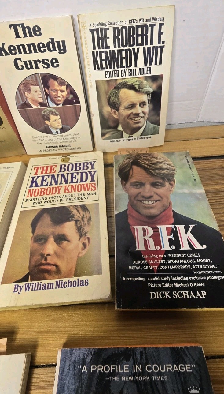 Vintage Kennedy Book Lot 11 Paperbacks John F RFK Bobby JFK Biography History