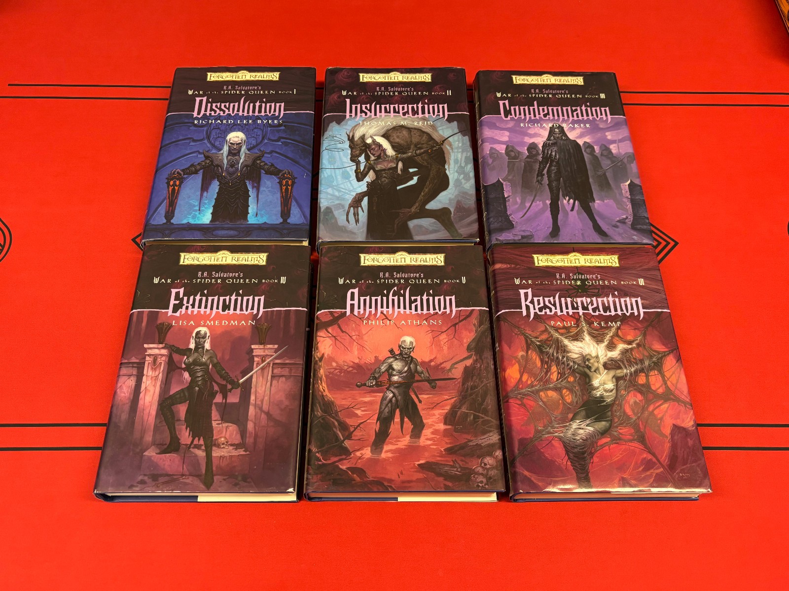 Forgotten Realms War of the Spider Queen 1-6 Complete Hardcover Set 1st Printing