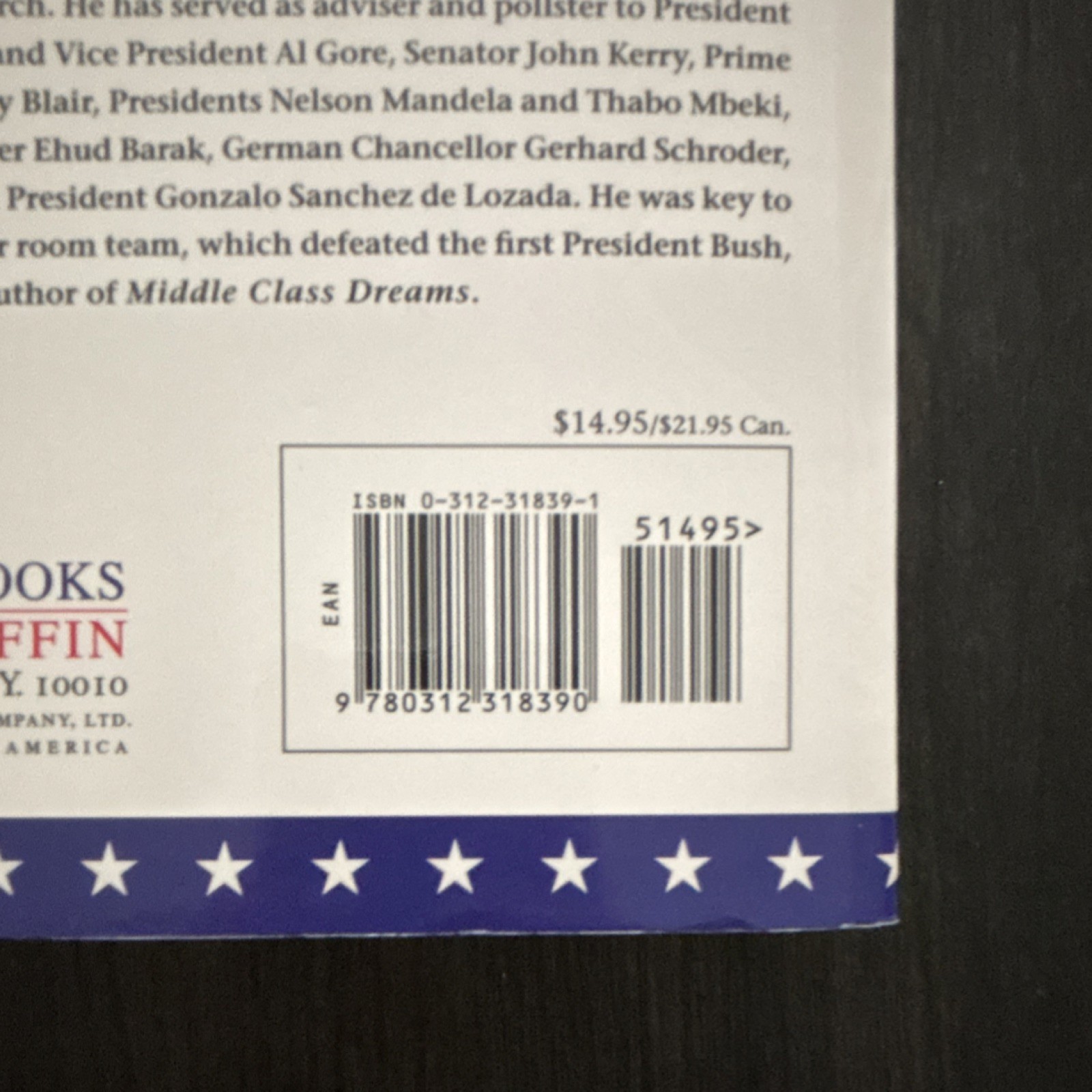 St. Martin’s Press Two Americas Stanley B. Greenberg PB 2005 Political Science
