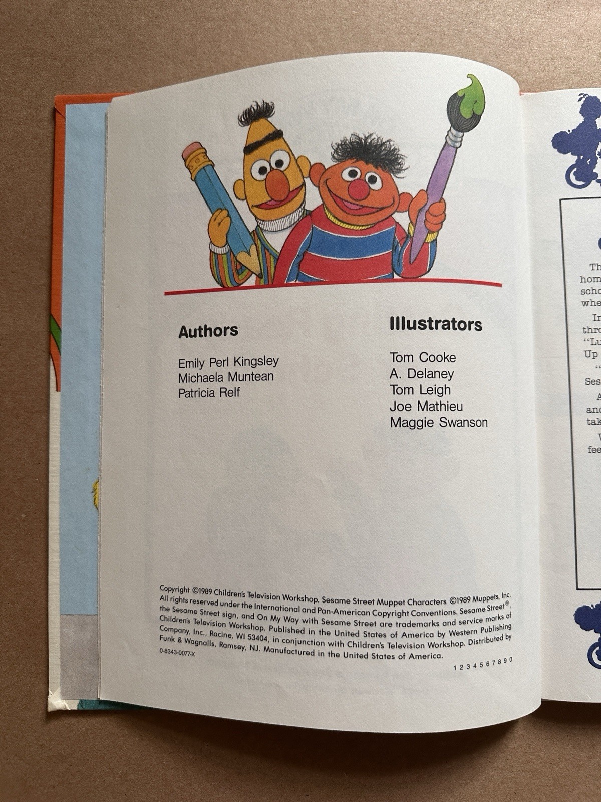 VTG 1989 On My Way With Sesame Street Lot of 4 Hardcover Books Volumes 1,2,3,9