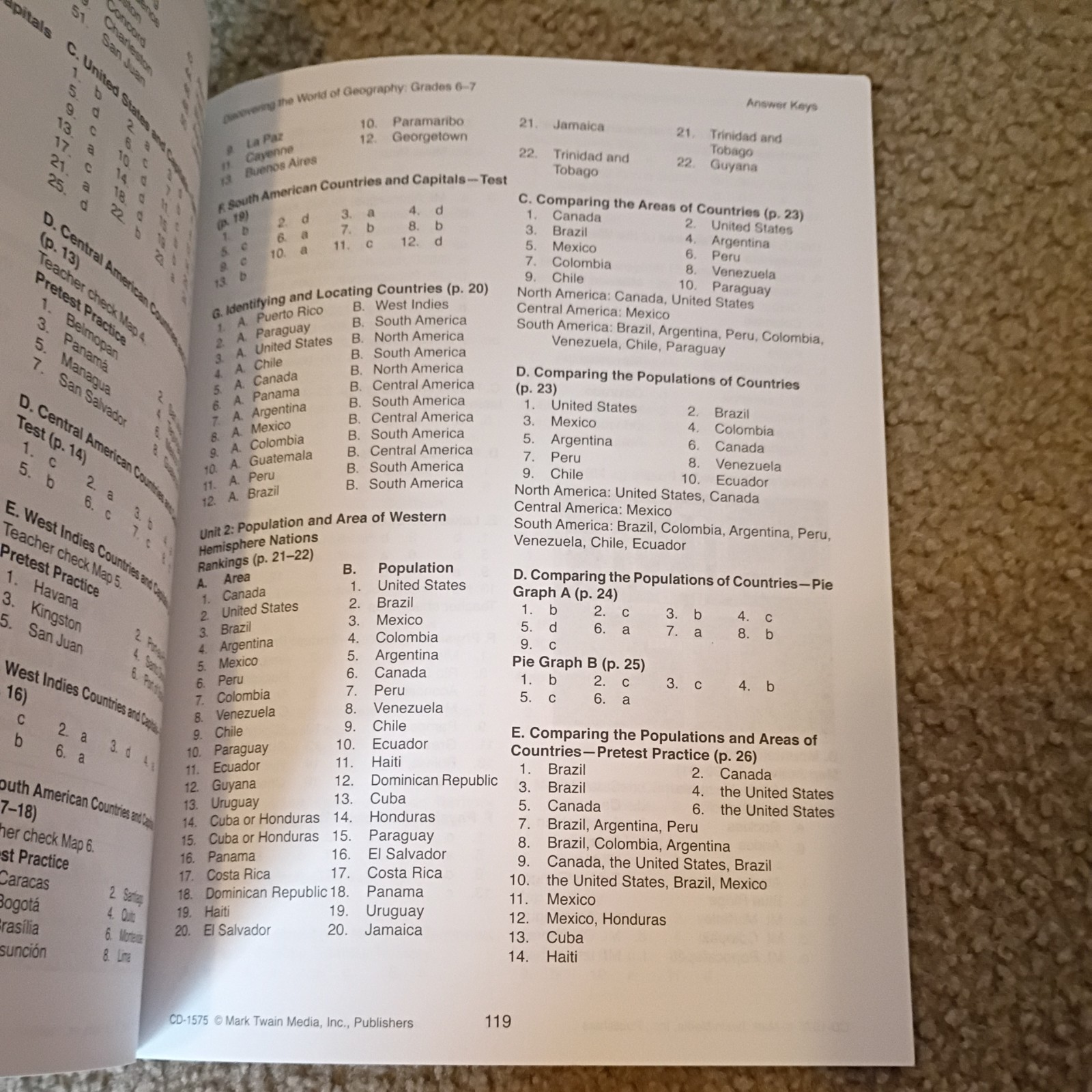 Discovering the World of Geography Book Grades 7 & 8 CD-1575