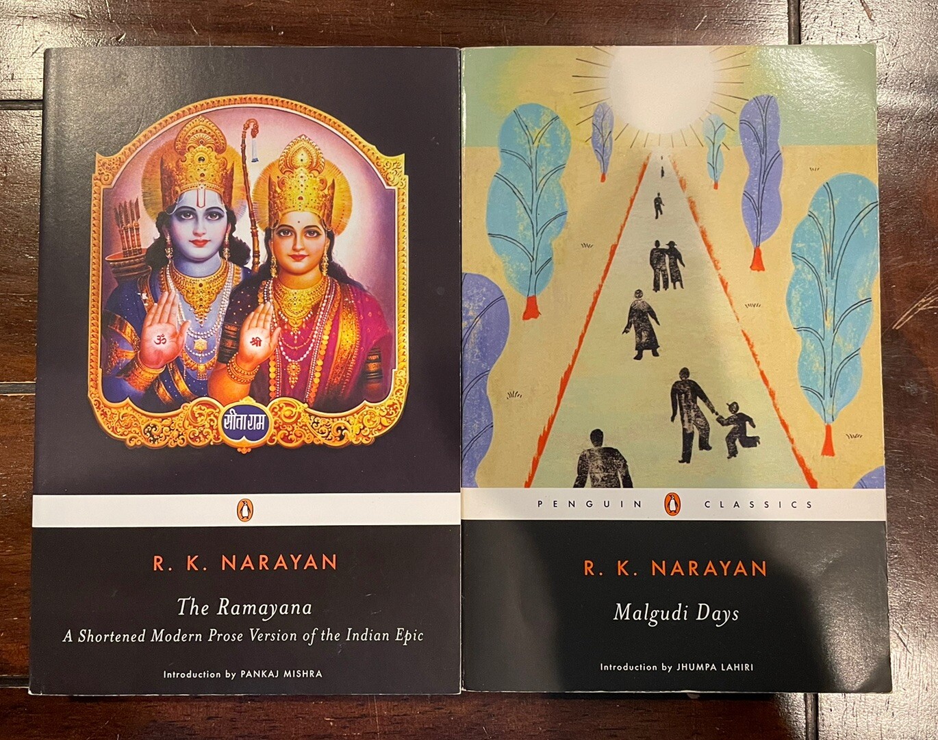 R.K. Narayan 2 Paperback Book LOT: The Ramayana AND Malgudi Days -Free Shipping
